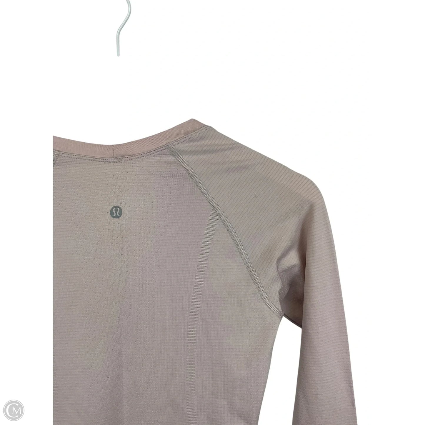 Athletic Top Long Sleeve Collar By Lululemon In Pink, Size: S