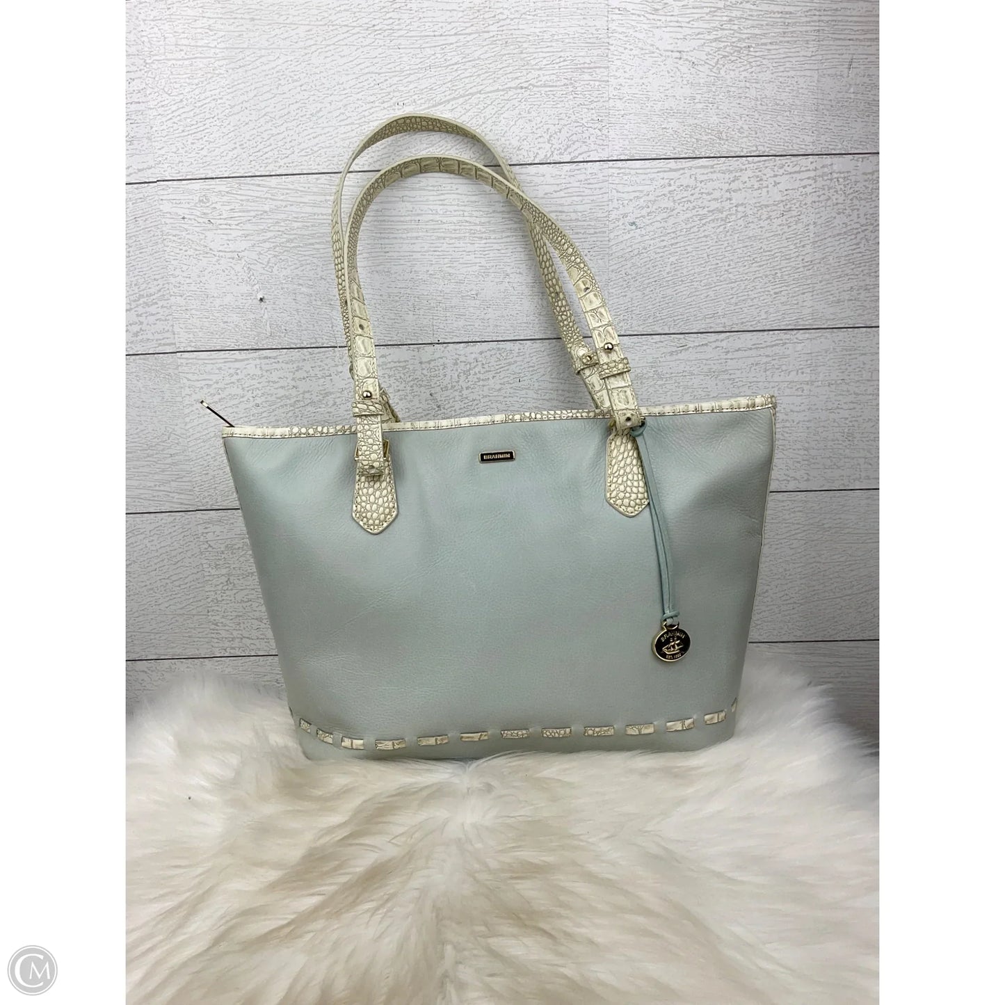 Handbag Designer By Brahmin, Size: Large