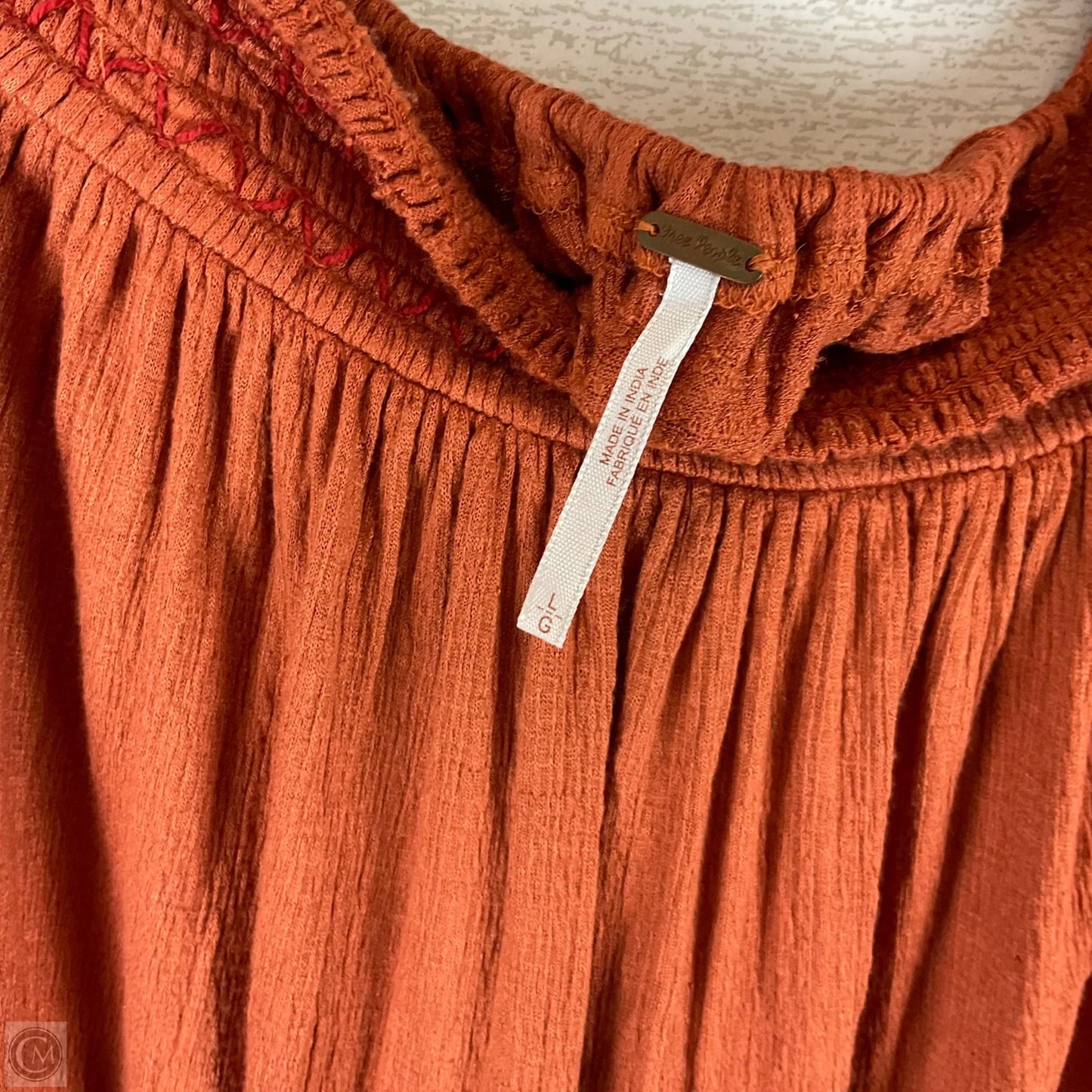 Top Short Sleeve By Free People In Orange, Size: L