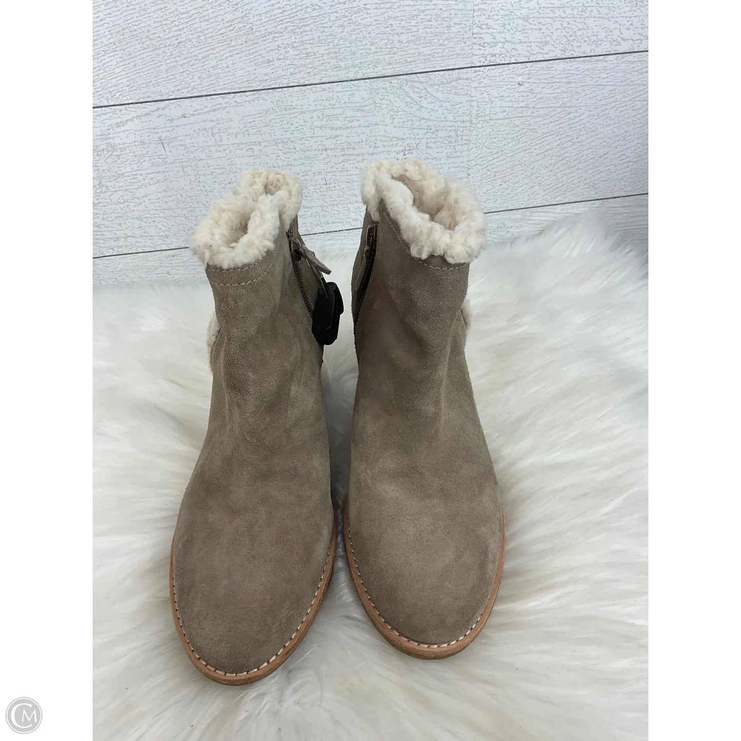 Boots Ankle Heels By Cole-haan In Grey, Size: 8