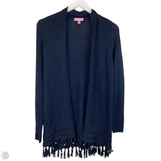 Sweater Cardigan Designer By Lilly Pulitzer In Navy, Size: Xxs