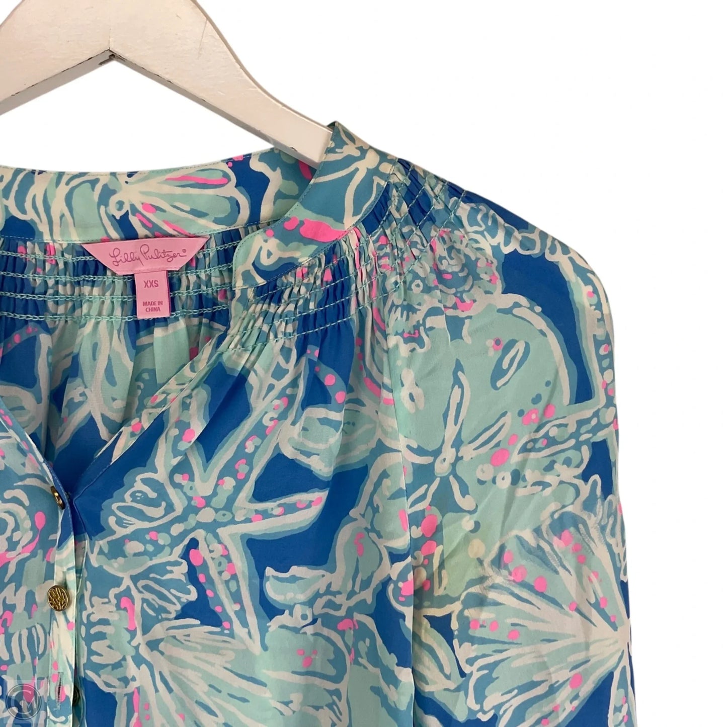 Top Long Sleeve Designer By Lilly Pulitzer In Multi-colored, Size: Xxs