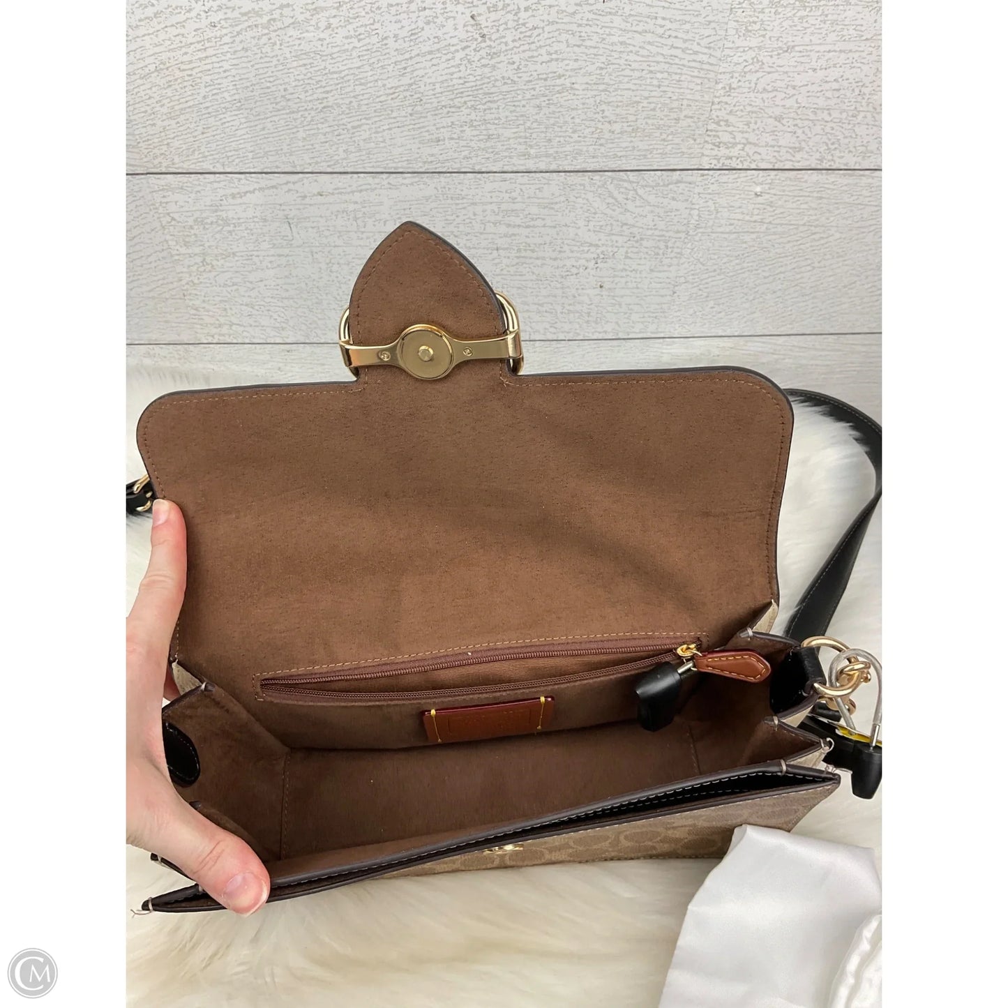 Crossbody Designer By Coach, Size: Small