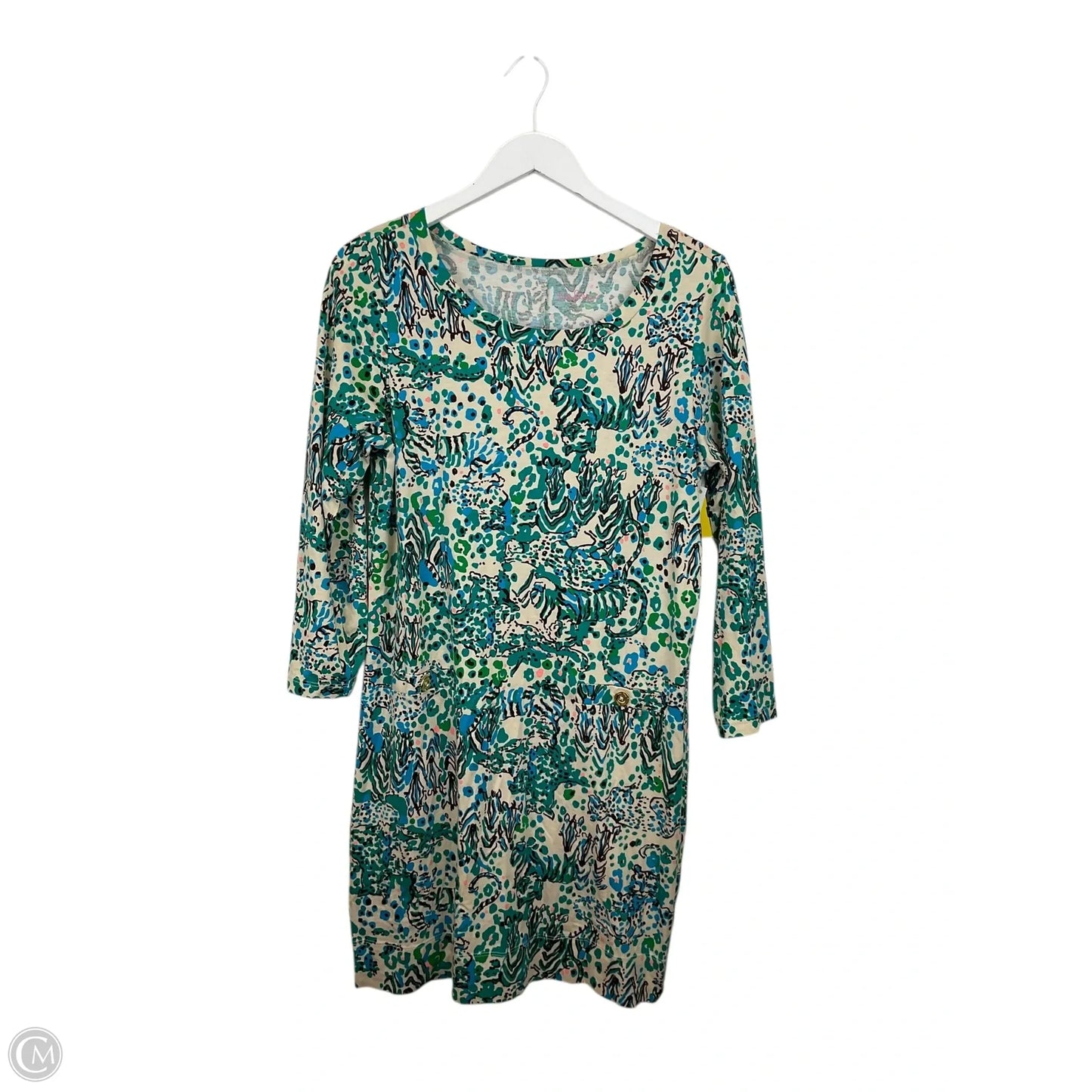 Dress Designer By Lilly Pulitzer In Teal, Size: L