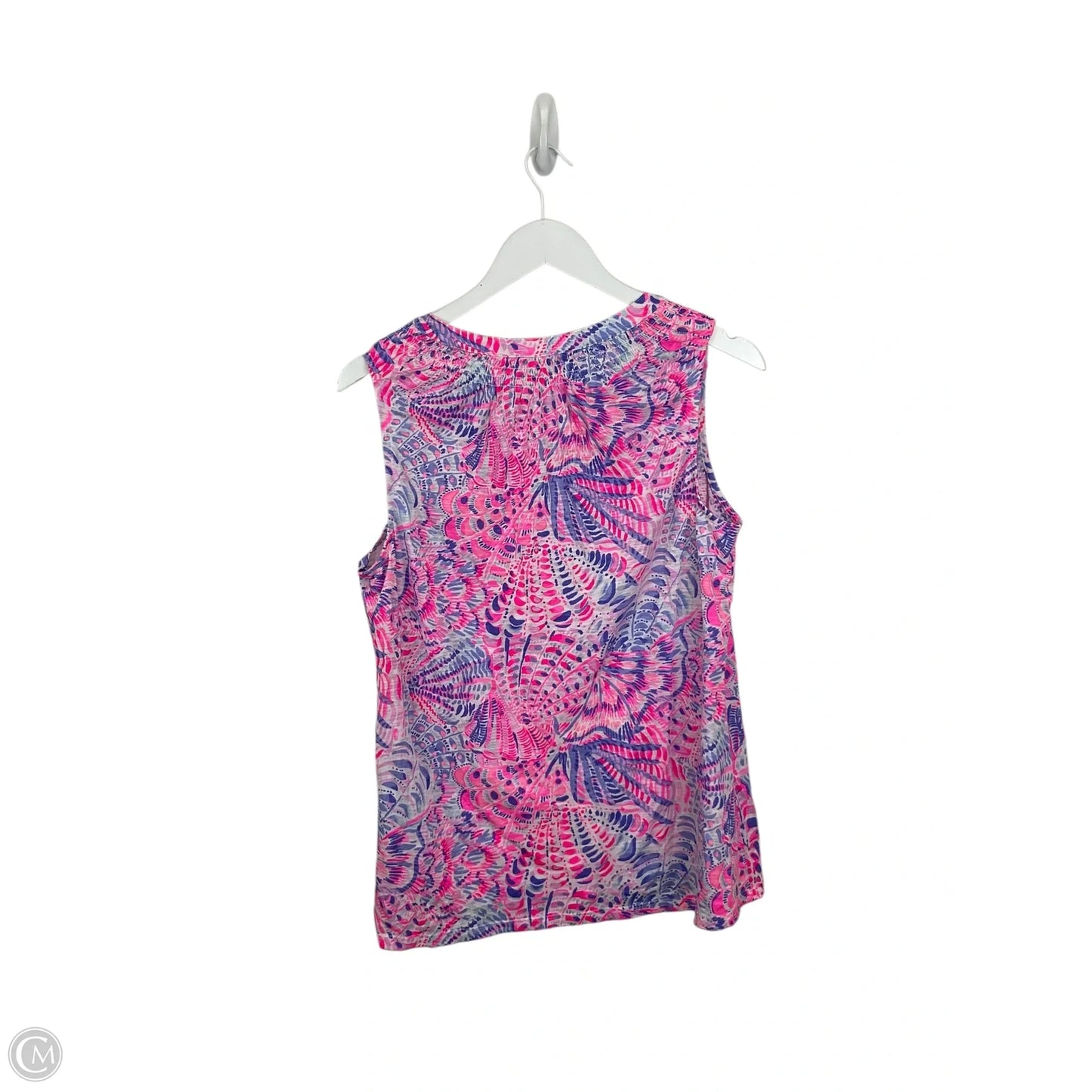 Top Sleeveless Designer By Lilly Pulitzer In Pink & Purple, Size: L
