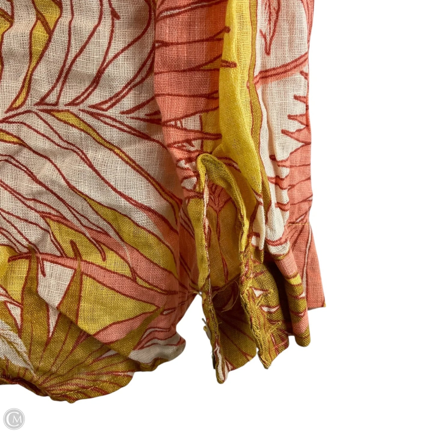 Top Long Sleeve By Tahari By Arthur Levine In Orange & Yellow, Size: M