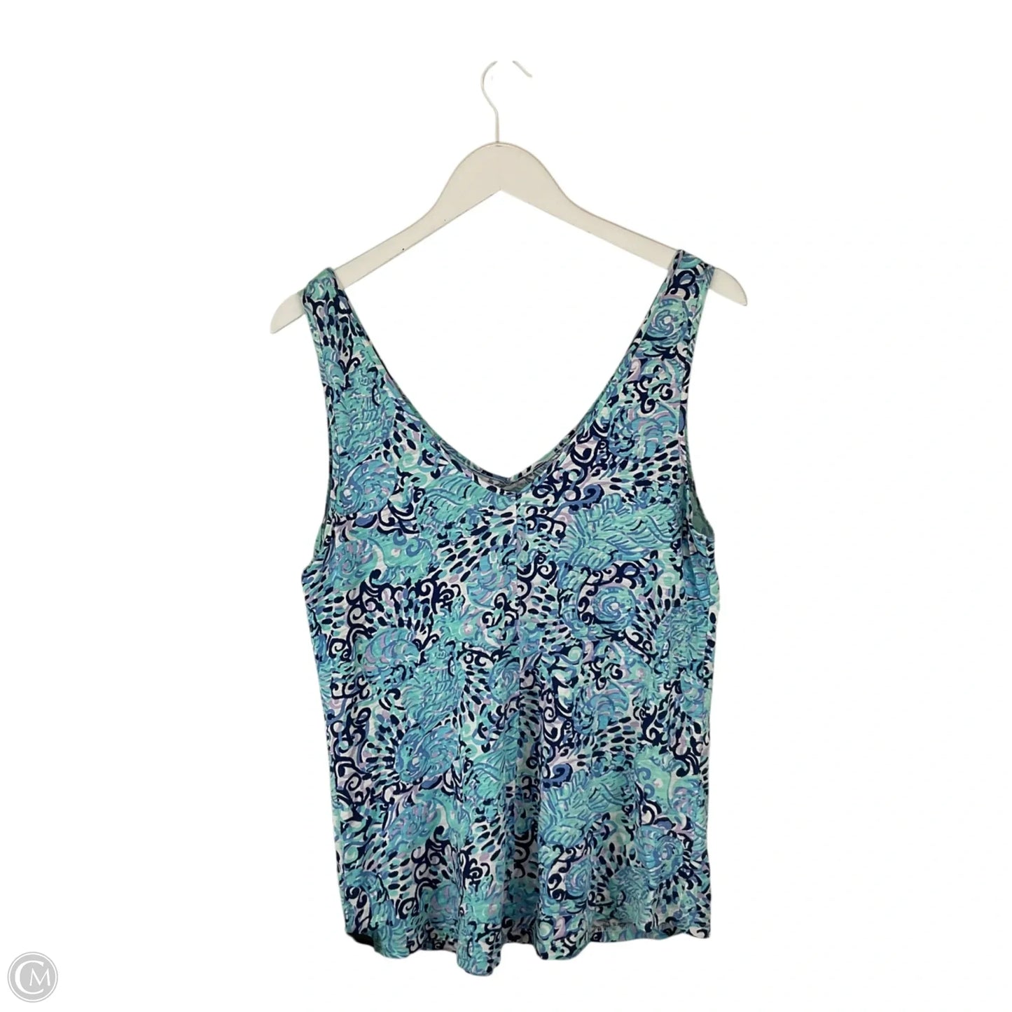 Top Sleeveless Designer By Lilly Pulitzer In Blue, Size: M