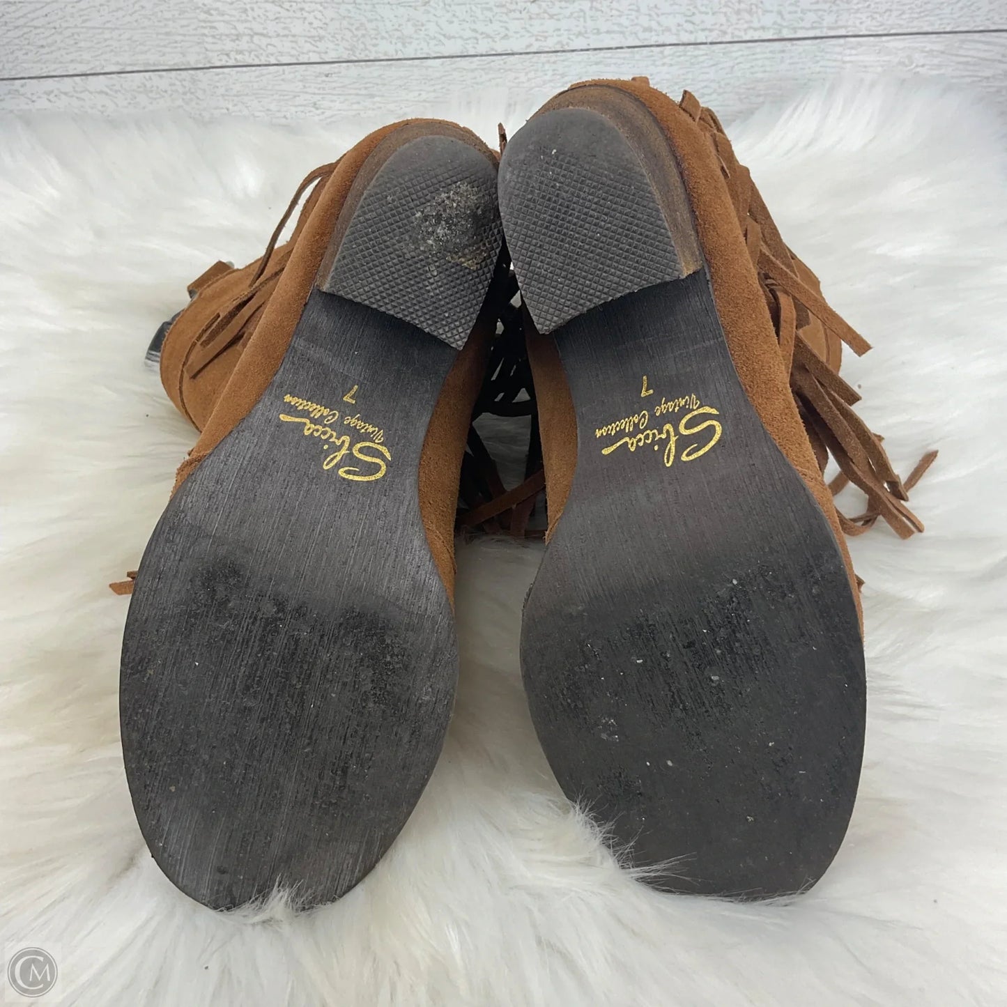Boots Ankle Flats By Sbicca In Brown, Size: 7