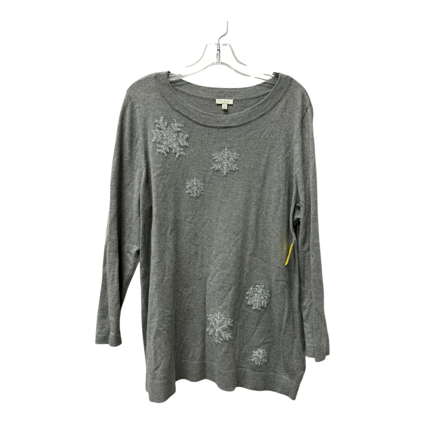 Sweater By Talbots In Grey, Size:1X