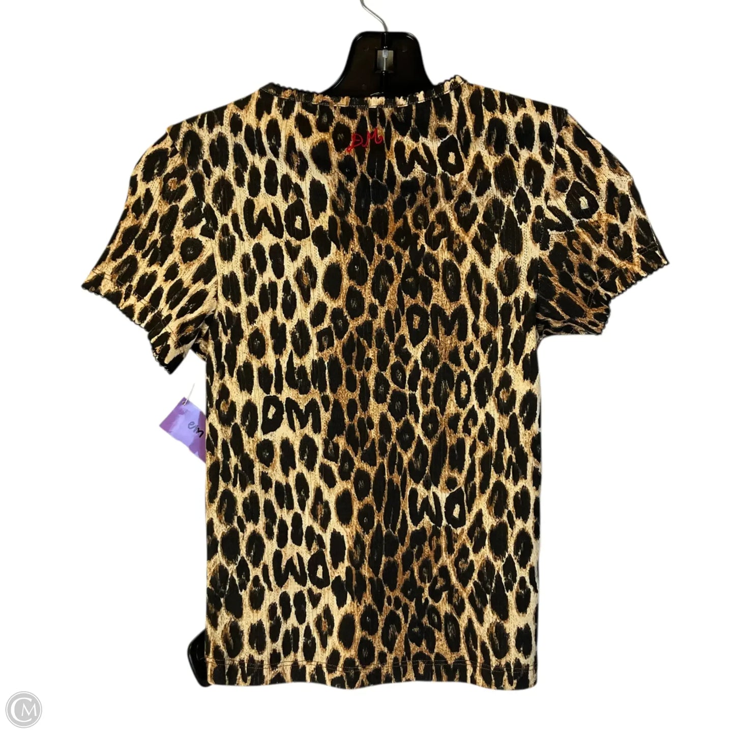 Top Short Sleeve By Clothes Mentor In Animal Print, Size: 6