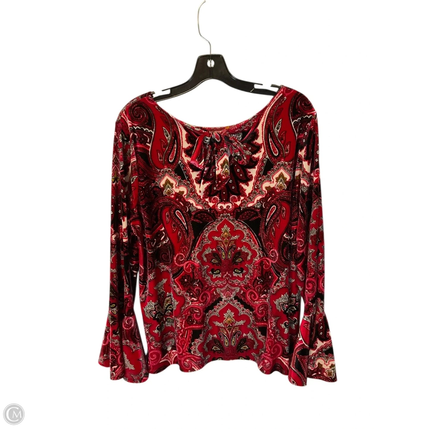 Top Long Sleeve By Chicos In Red, Size: M