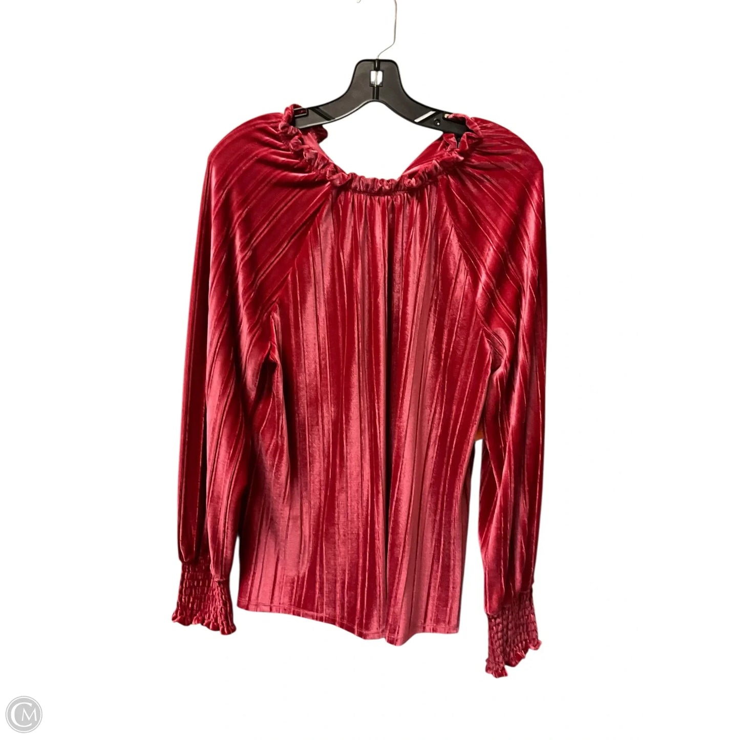 Top Long Sleeve By Cable And Gauge In Red, Size: L