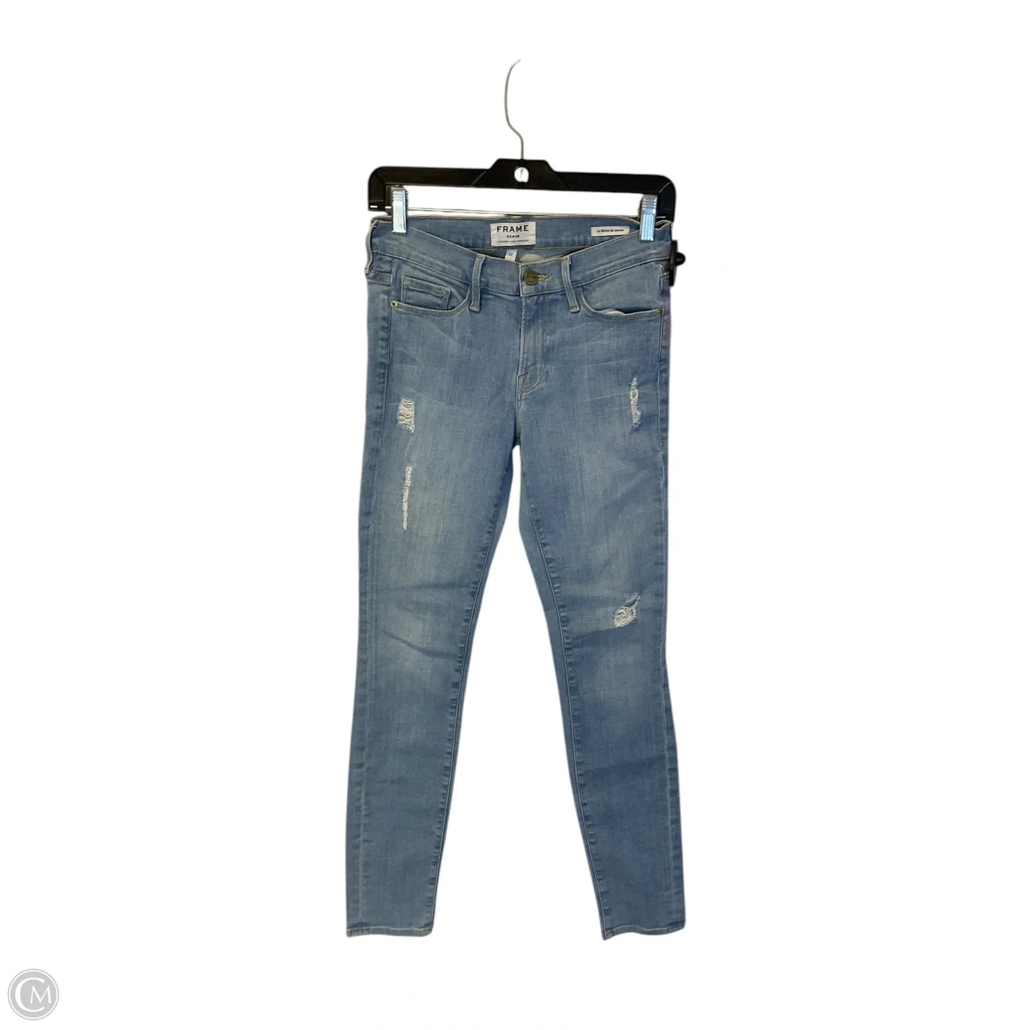 Jeans Skinny By Frame In Blue Denim, Size: 4