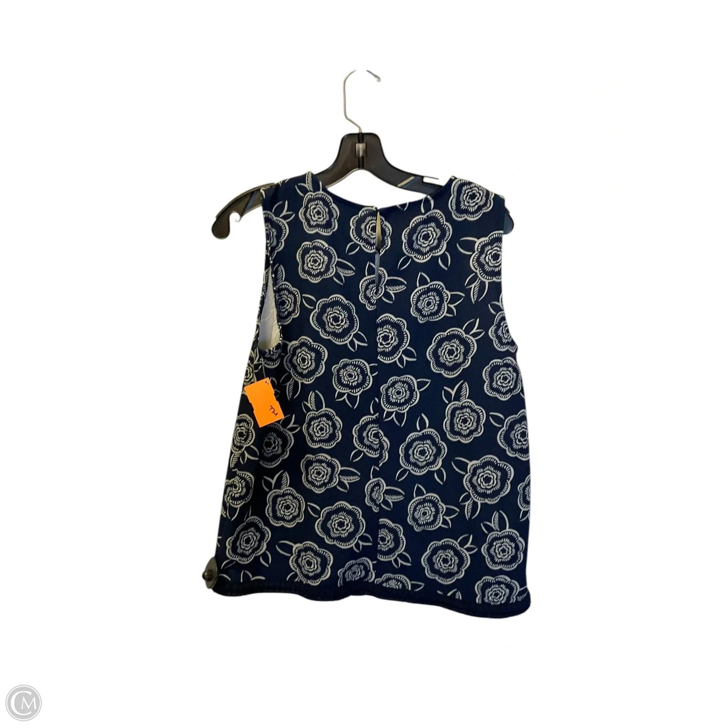 Top Sleeveless By Ann Taylor In Blue & White, Size: S