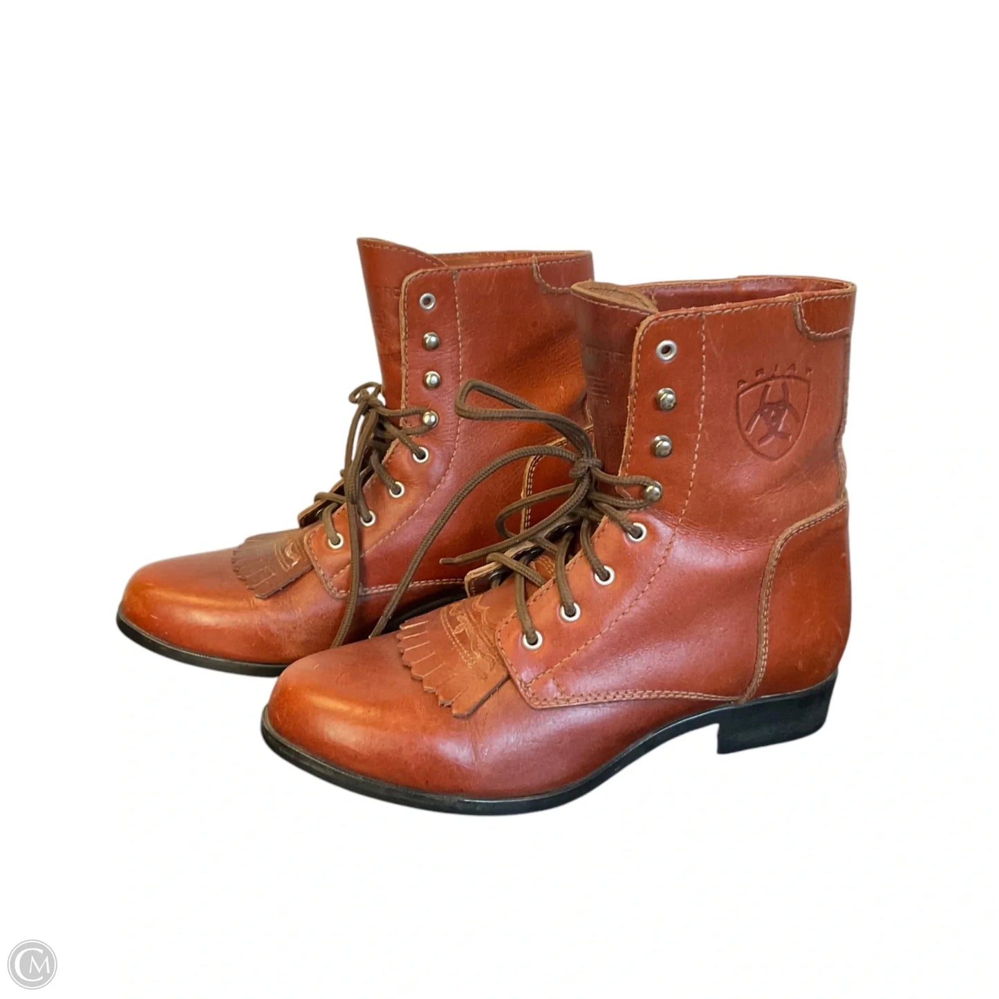 Boots Leather By Ariat In Brown, Size: 6