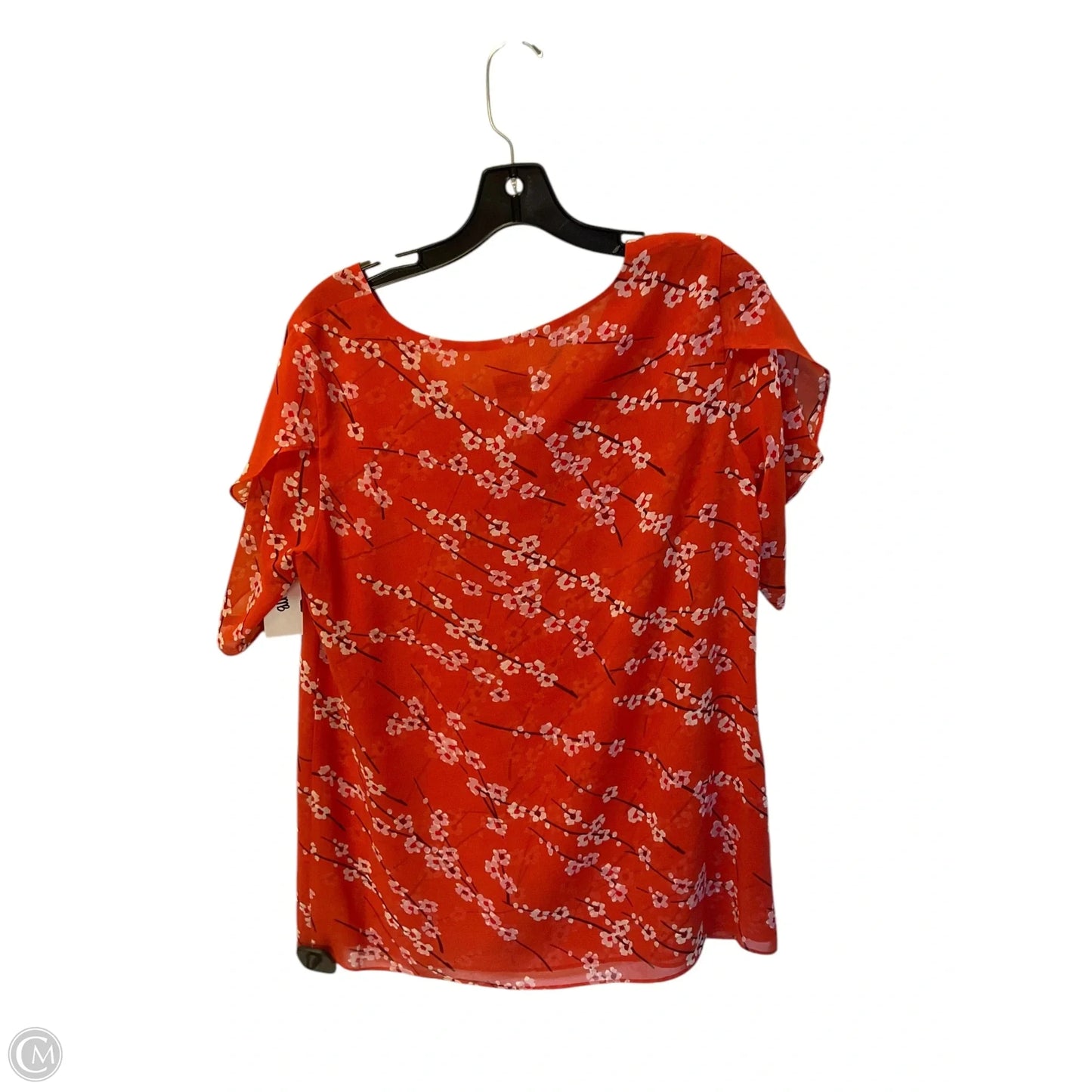 Top Short Sleeve By Cabi In Orange, Size: M