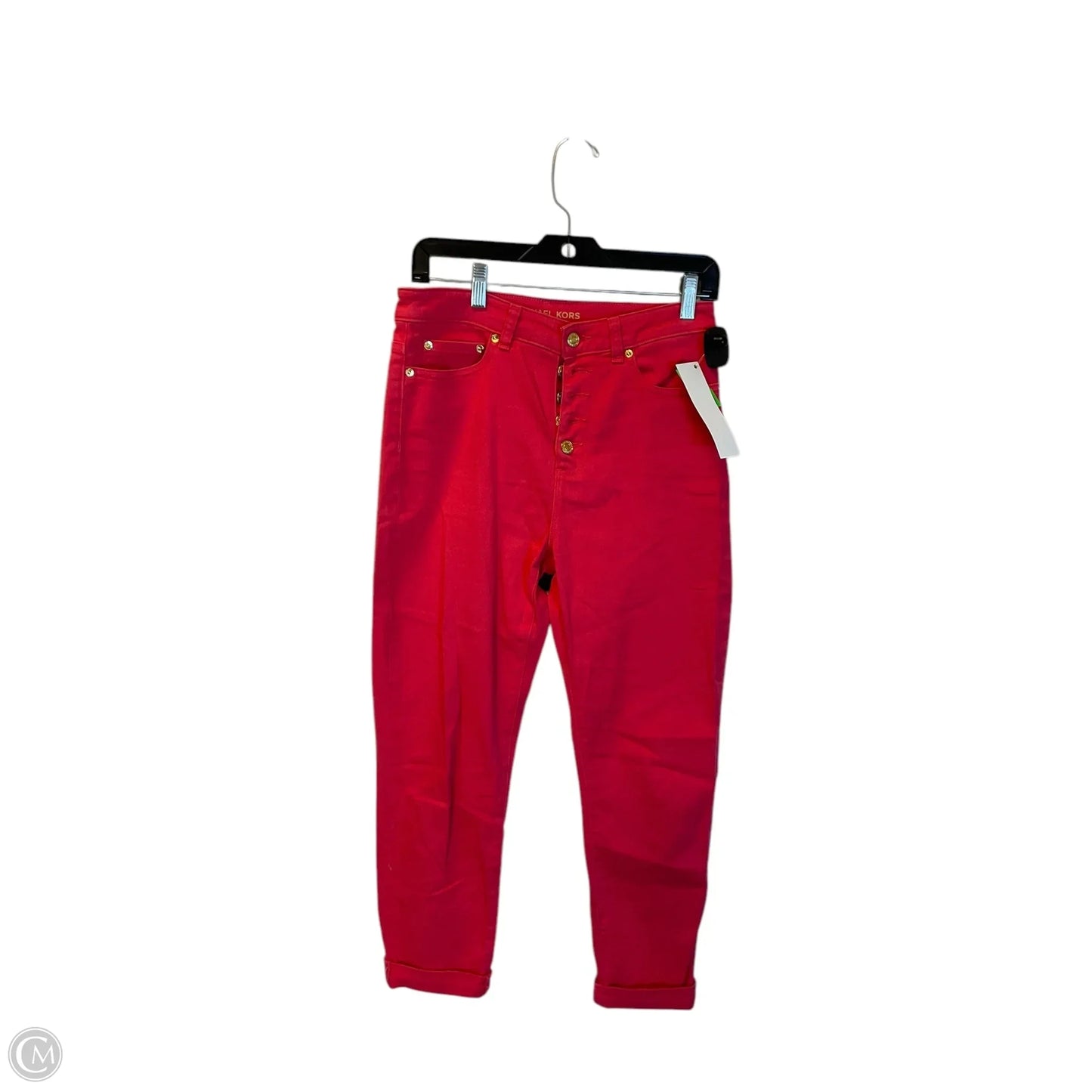 Jeans Skinny By Michael By Michael Kors In Red Denim, Size: 6