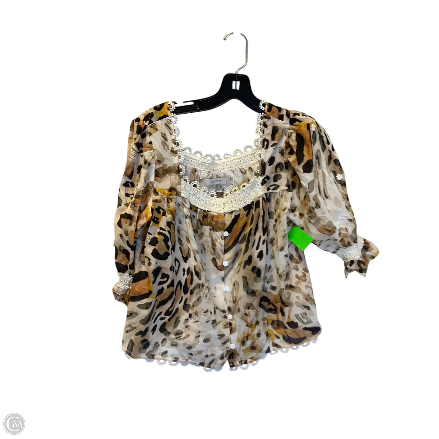 Top Short Sleeve By Cupio In Brown, Size: S