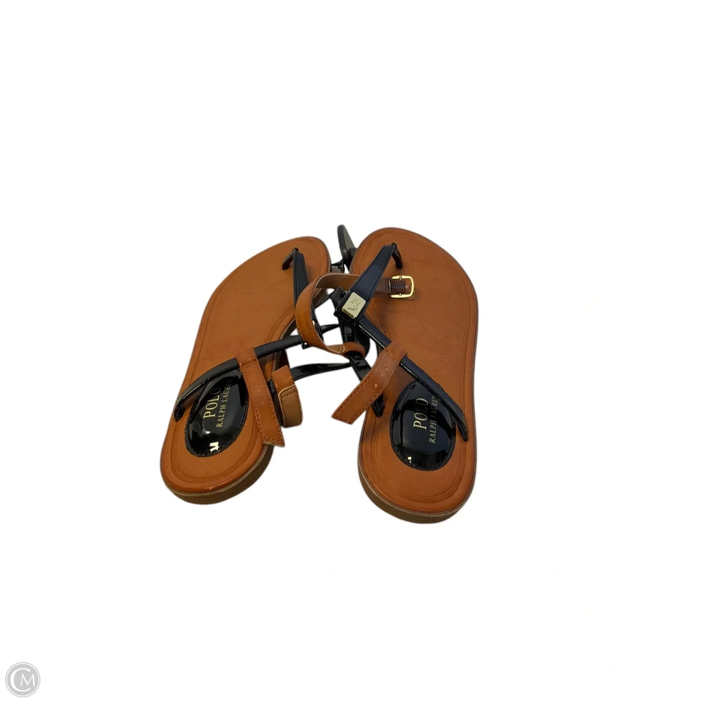 Sandals Flats By Polo Ralph Lauren In Black, Size: 6