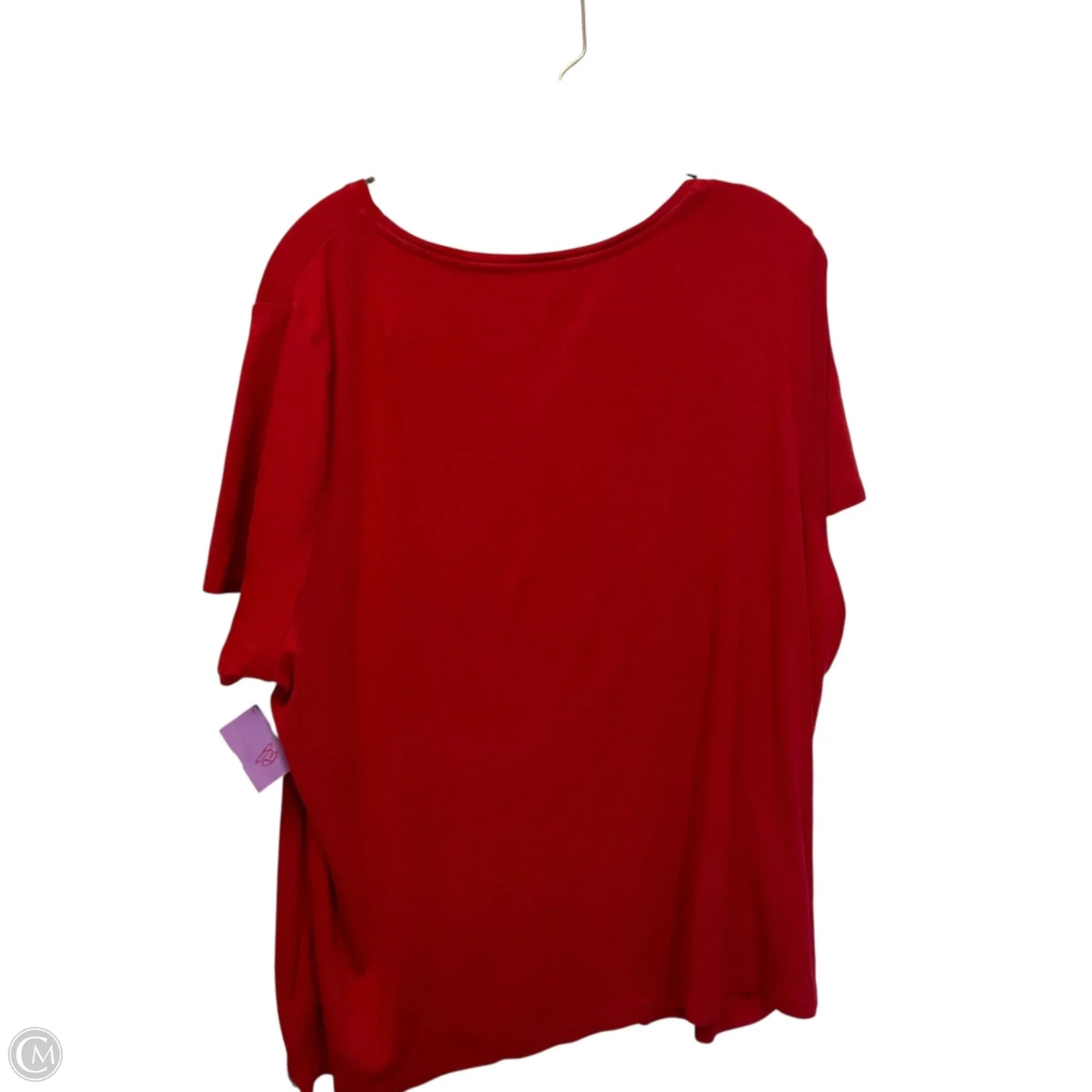 Top Short Sleeve Basic By Talbots In Red, Size: 3x