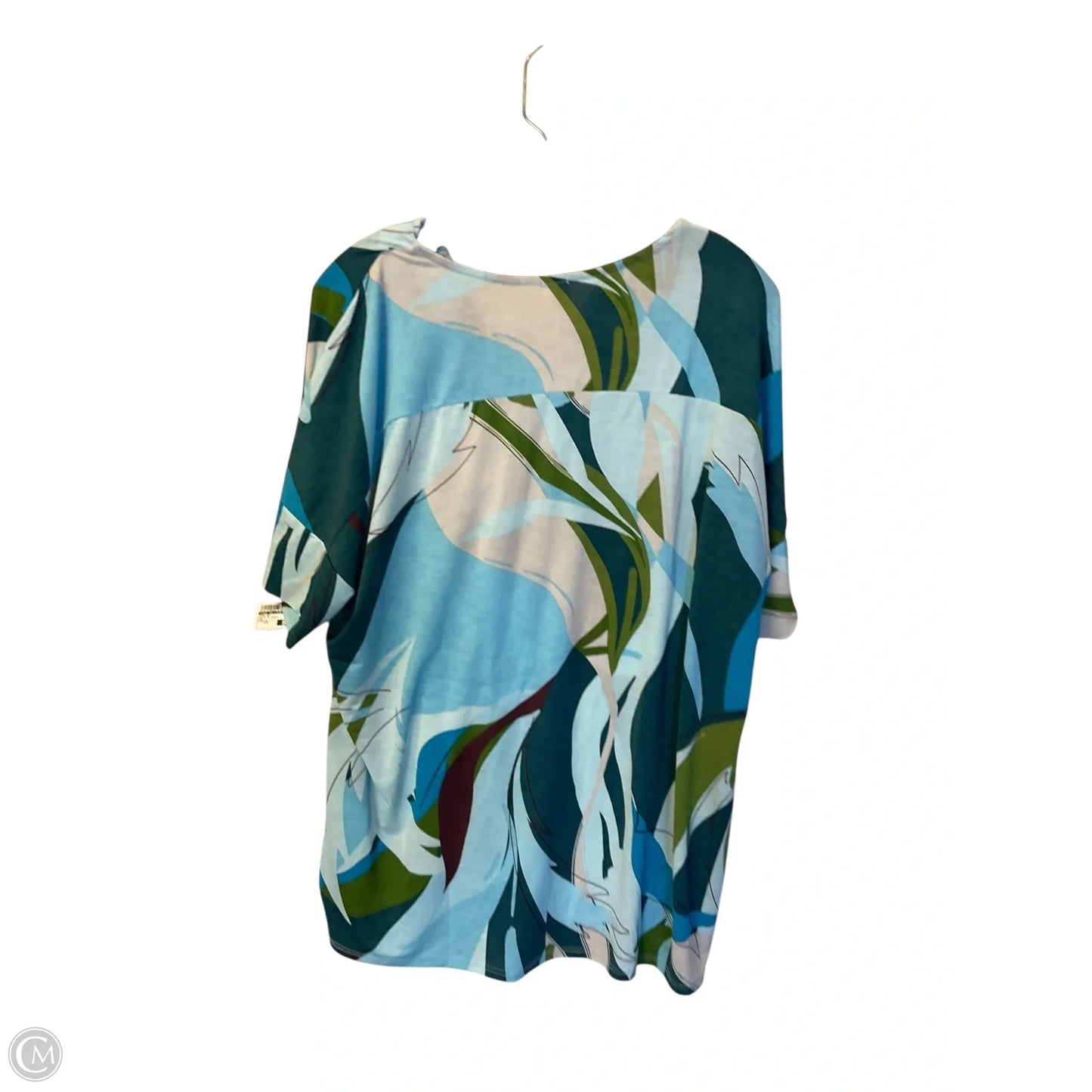 Top Short Sleeve By Sew In Love In Blue & Green, Size: 2x