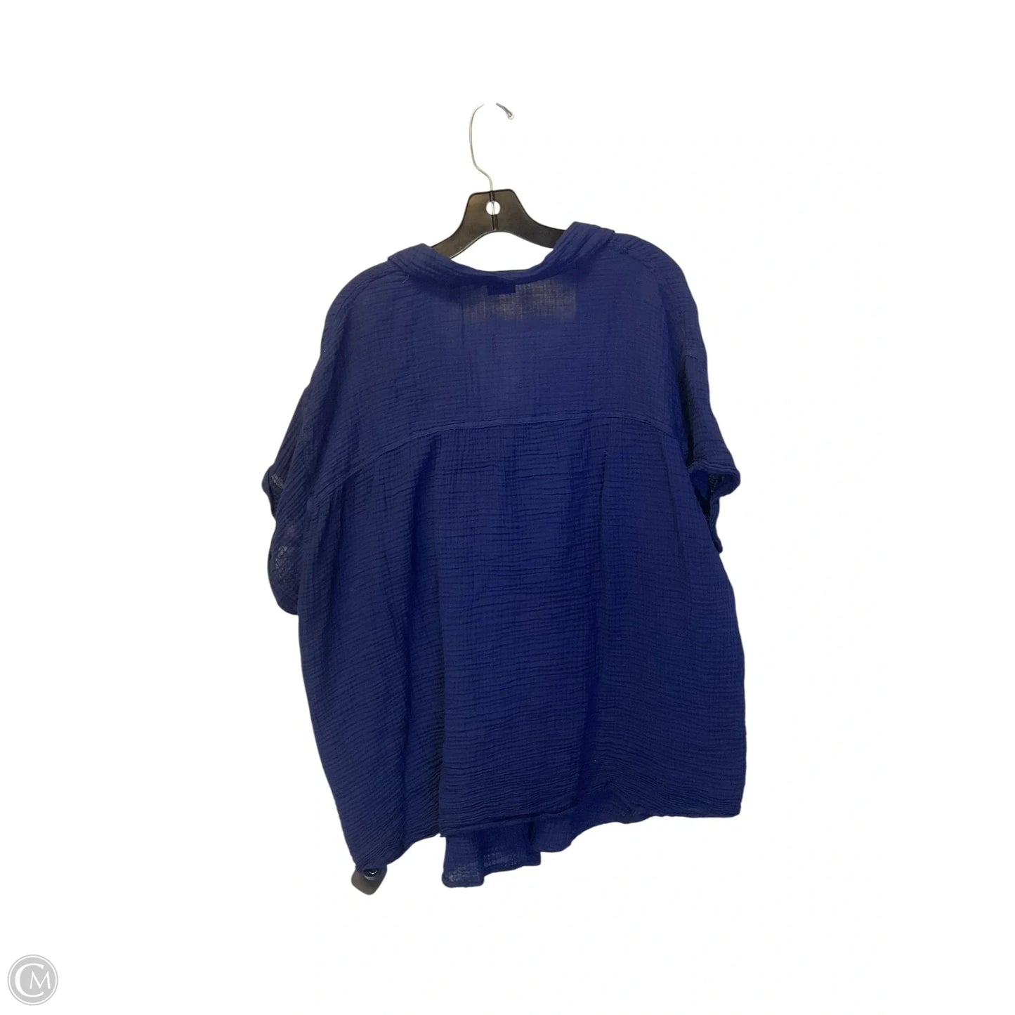 Top Short Sleeve By True Craft In Navy, Size: 3x