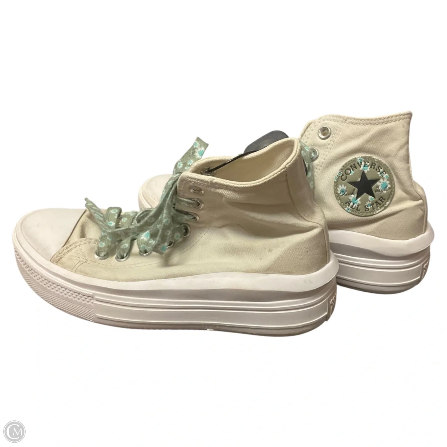 Shoes Sneakers By Converse In Green & Tan, Size: 7.5