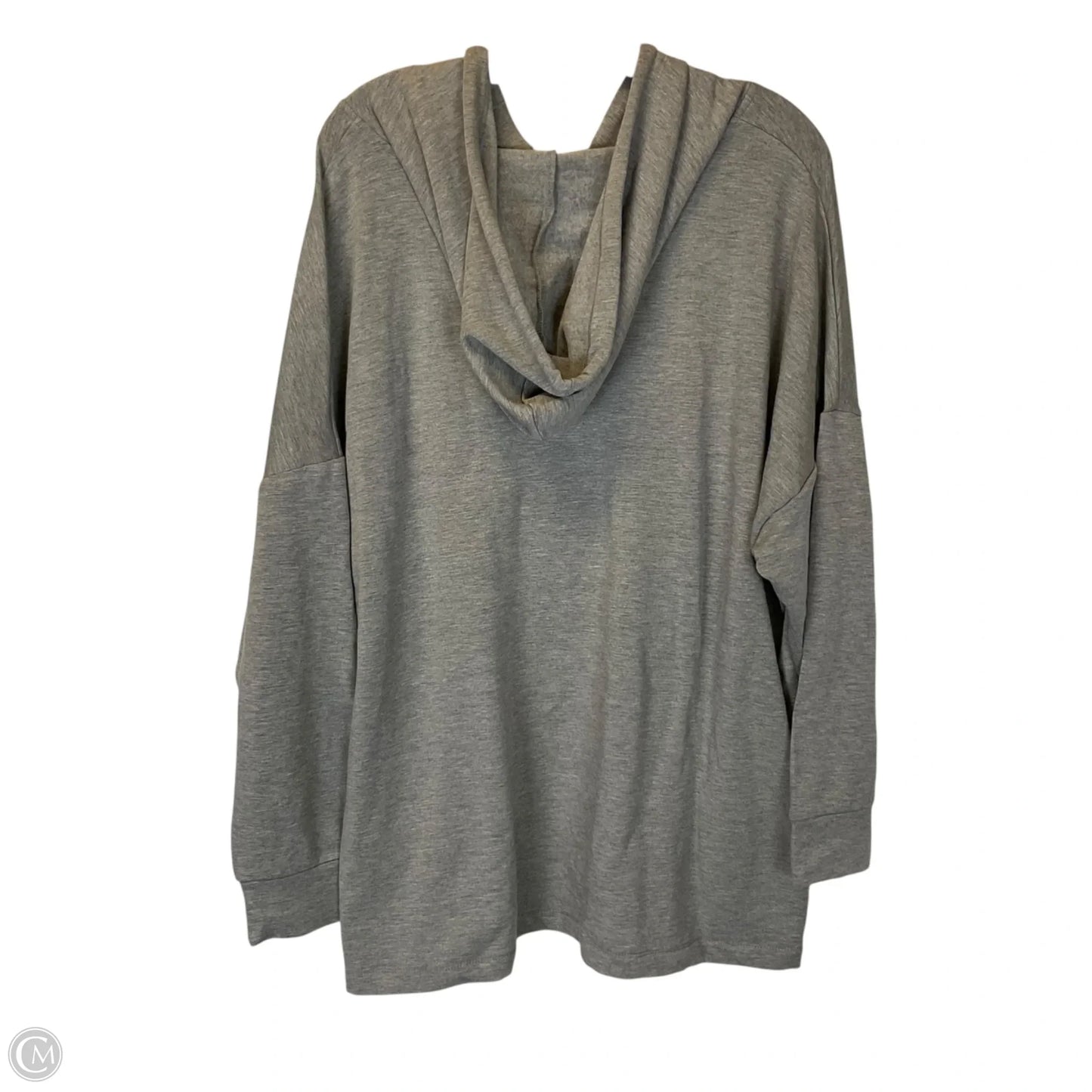 Sweatshirt Hoodie By Cable And Gauge In Grey, Size: 2x