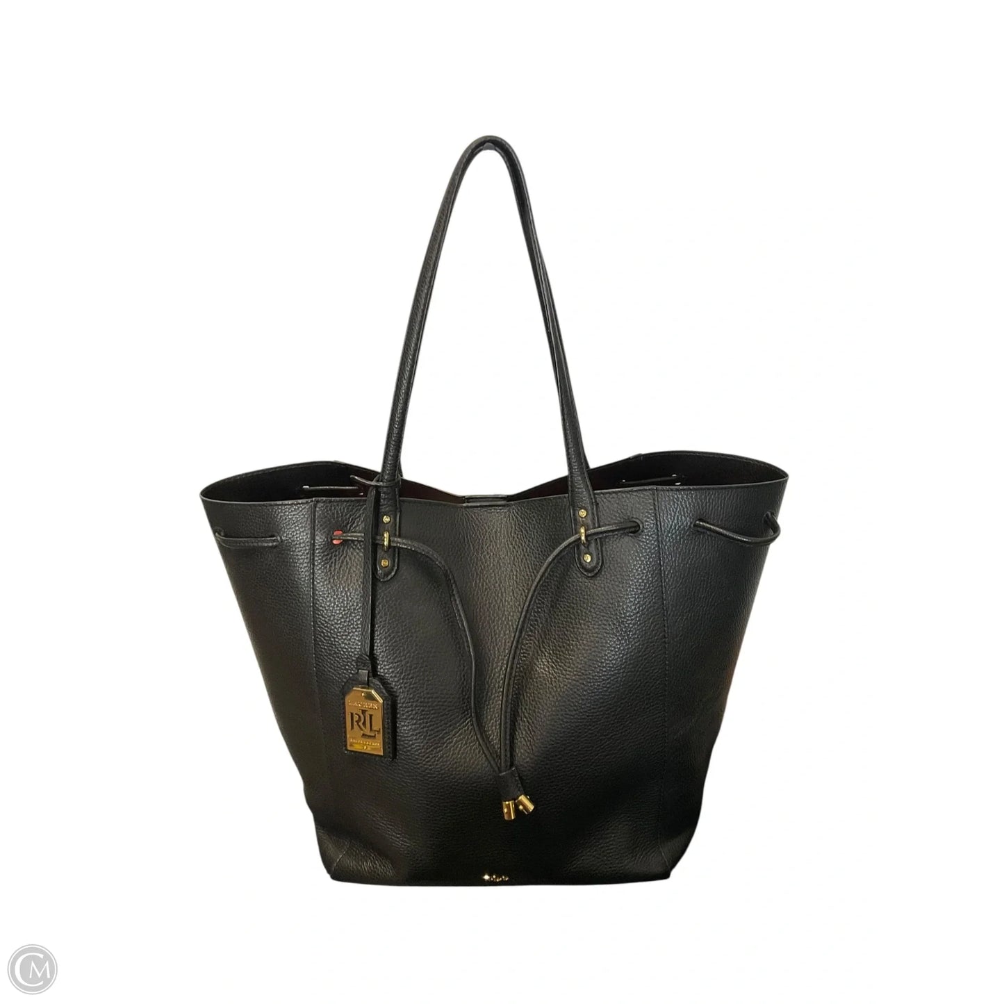 Handbag Leather By Lauren By Ralph Lauren, Size: Large