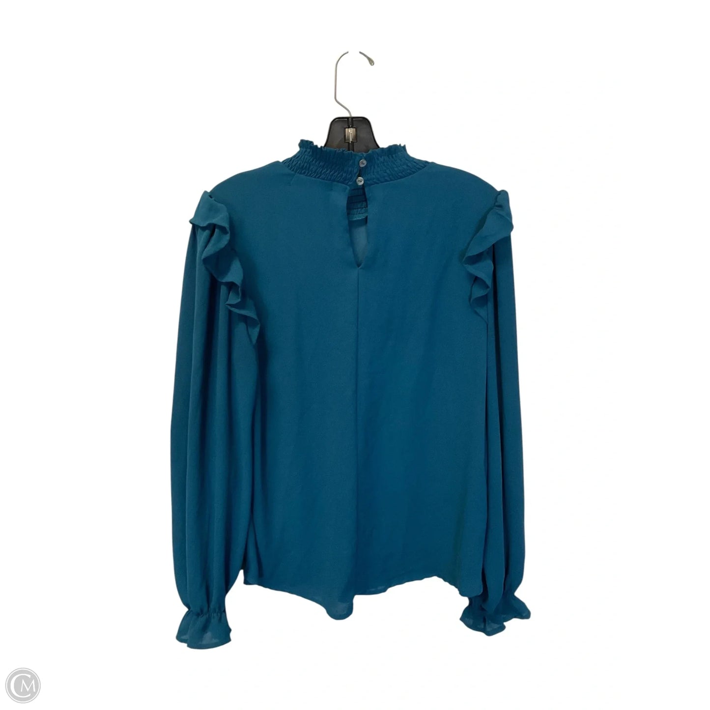 Top Long Sleeve By Almost Pink In Blue, Size: L