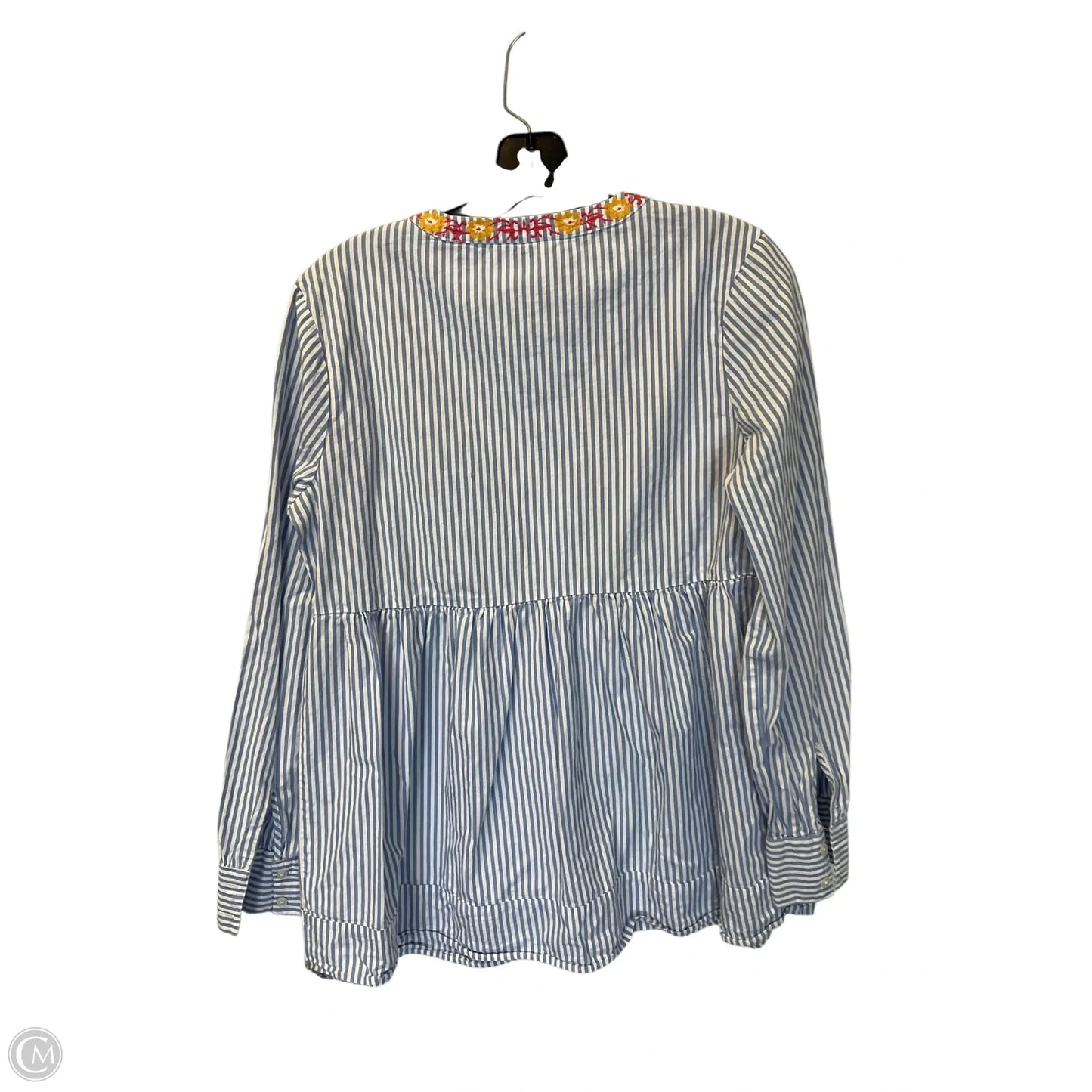 Top Long Sleeve By Crown And Ivy In Striped Pattern, Size: M