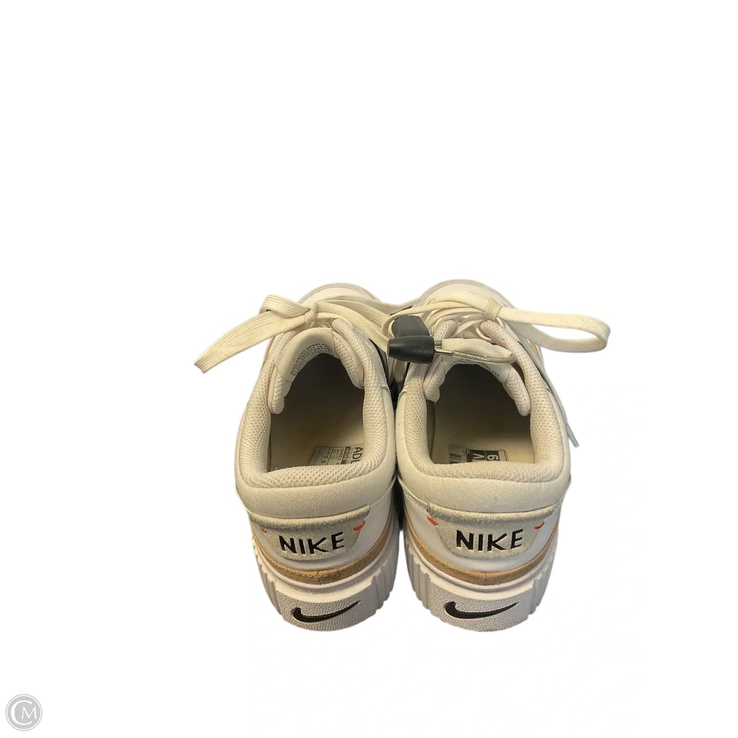 Shoes Athletic By Nike In White, Size: 7.5