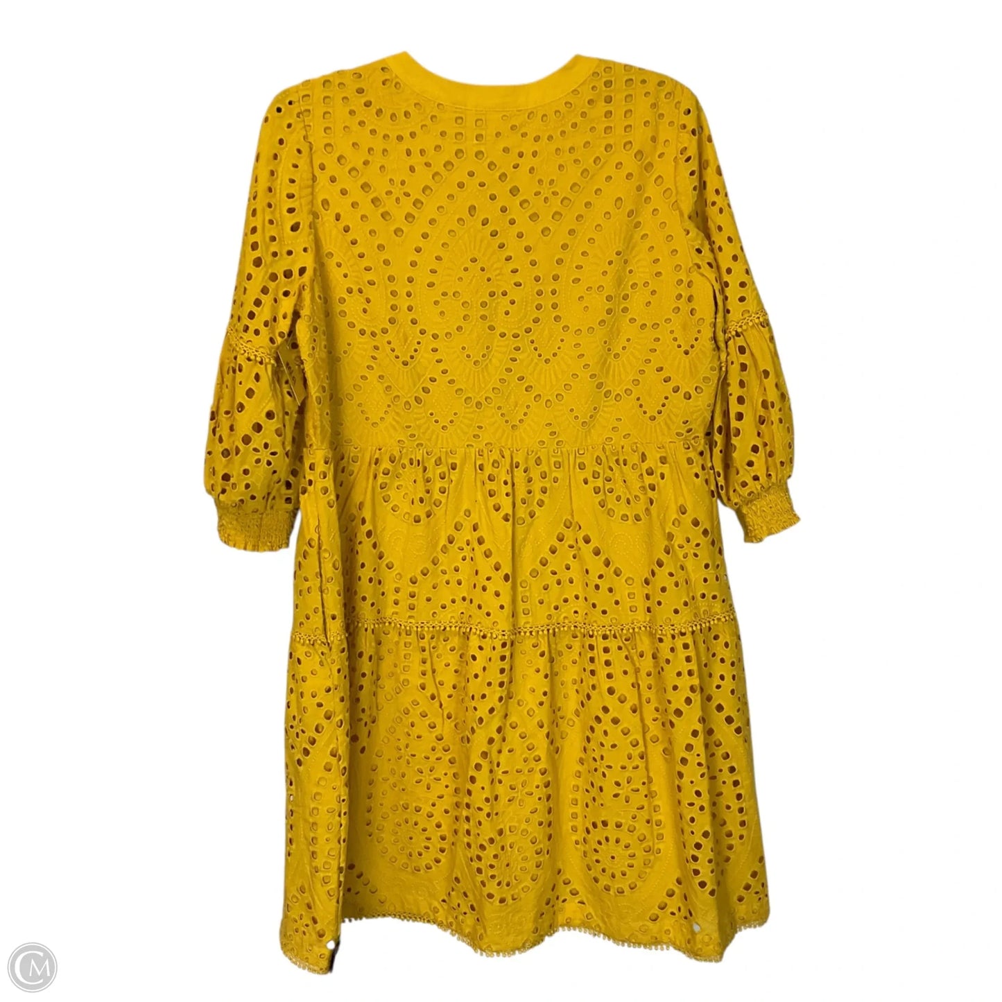 Dress Casual Midi By Chicos In Yellow, Size: 10