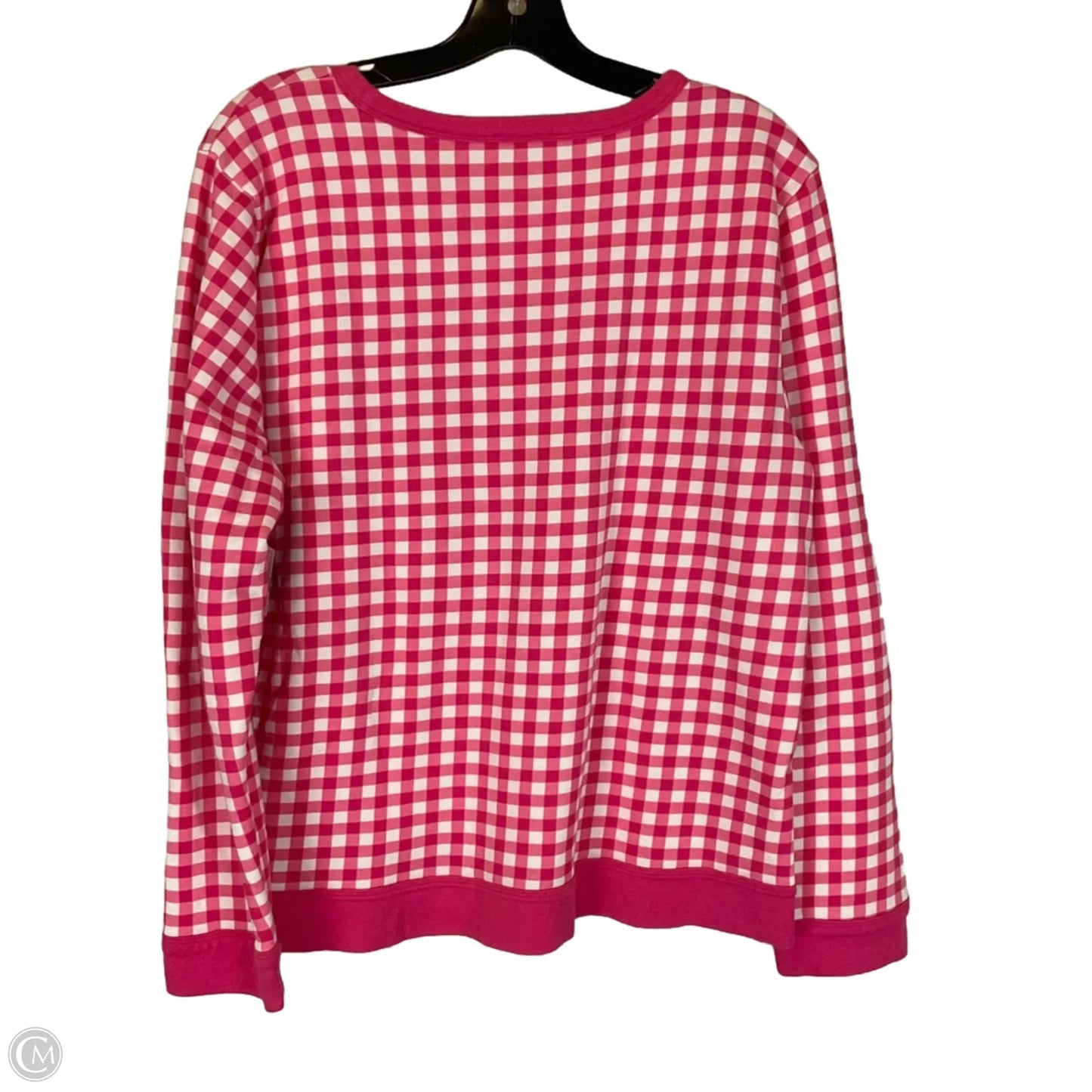 Sweatshirt Crewneck By Talbots In Pink & White, Size: Xl