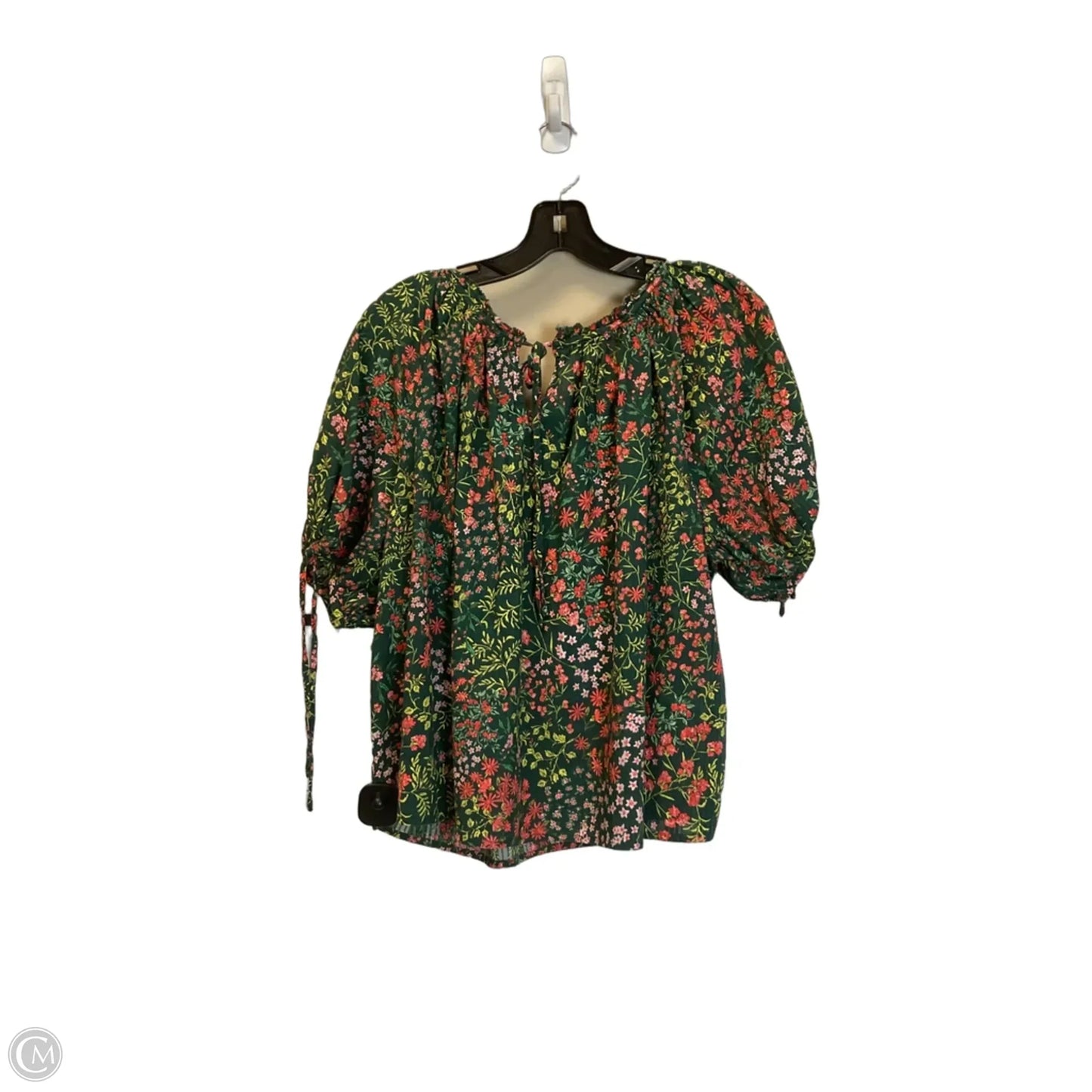 Top Short Sleeve By Loft In Floral Print, Size: L