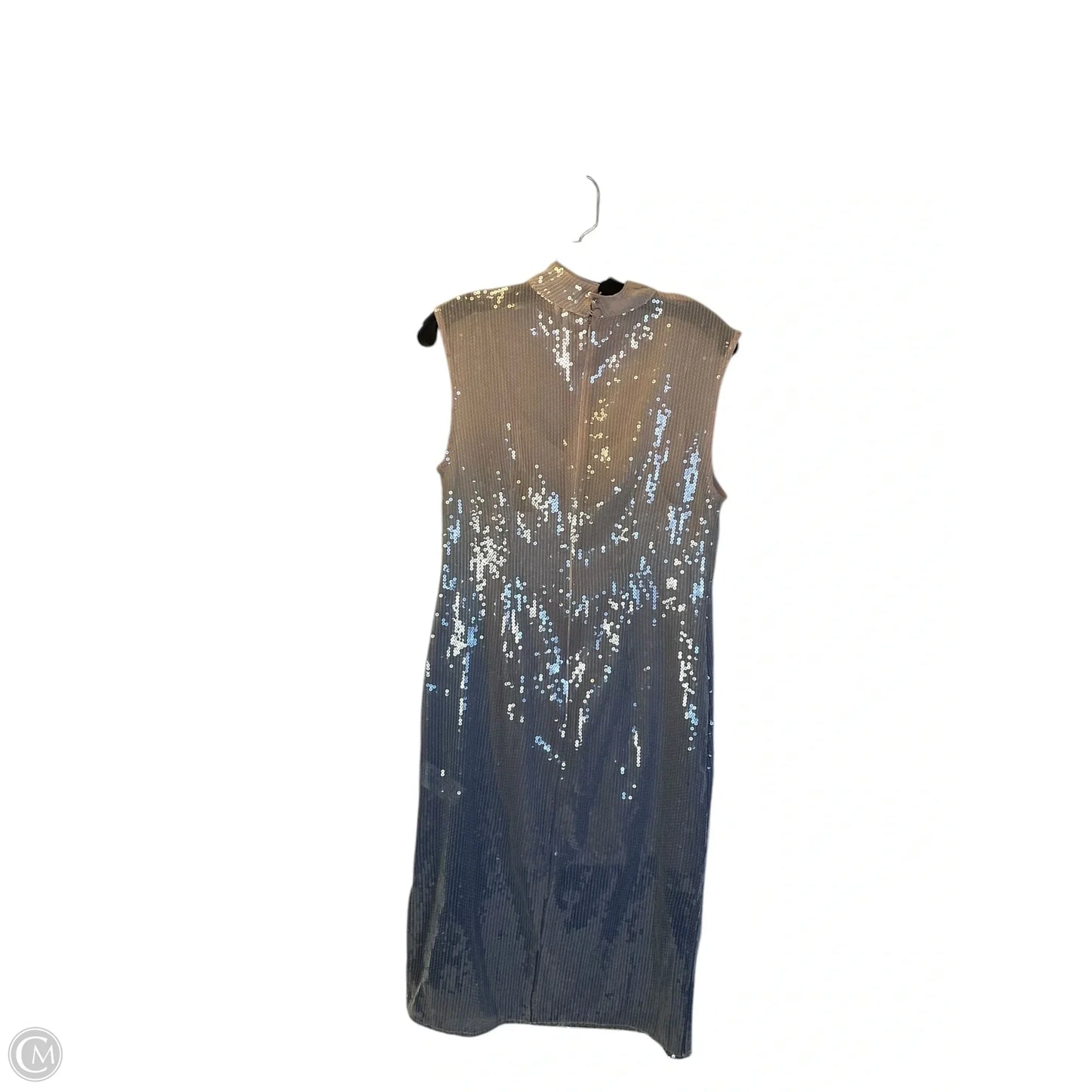 Dress Party Midi By Anthropologie In Blue & Tan, Size: S
