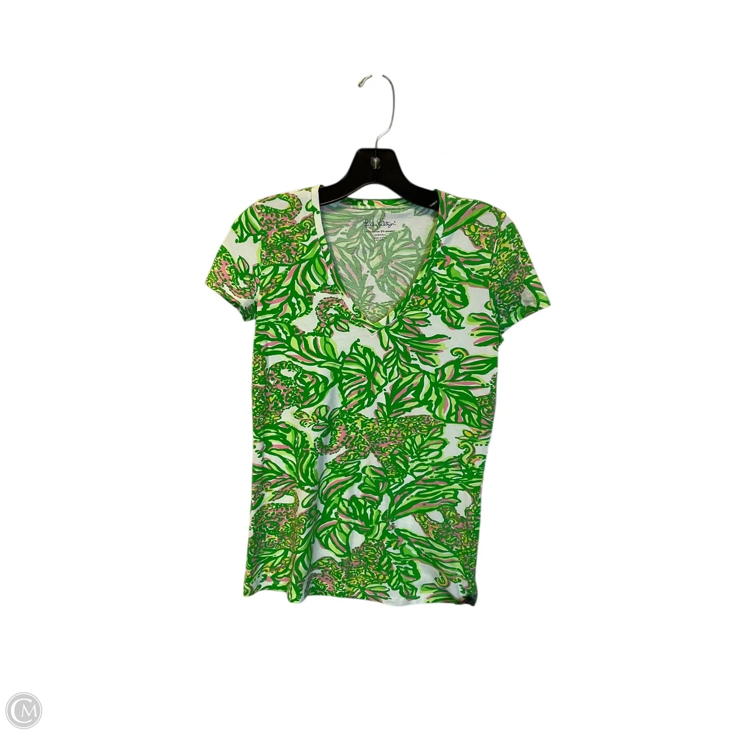 Top Short Sleeve Designer By Lilly Pulitzer In Green, Size: Xxs