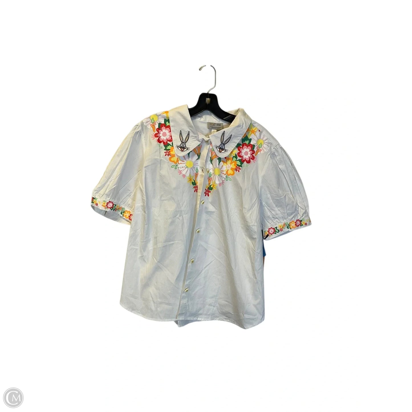Top Short Sleeve By Clothes Mentor In White, Size: 3x