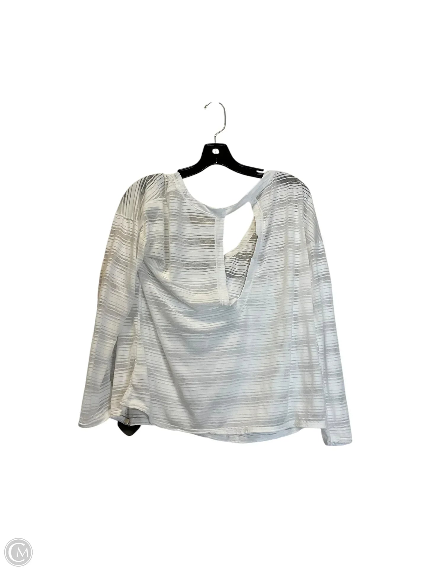 Top Long Sleeve By Athleta In White, Size: M