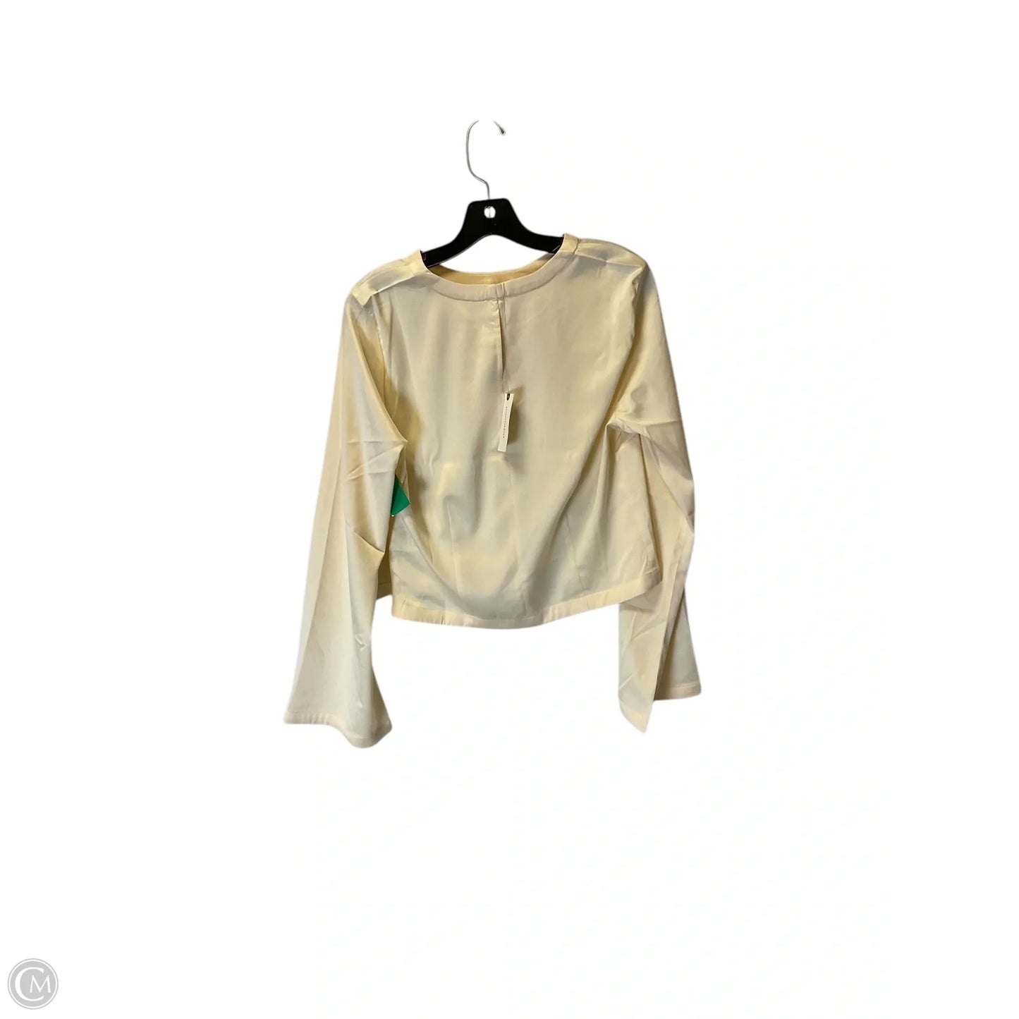 Top Long Sleeve By Anthropologie In Cream, Size: L