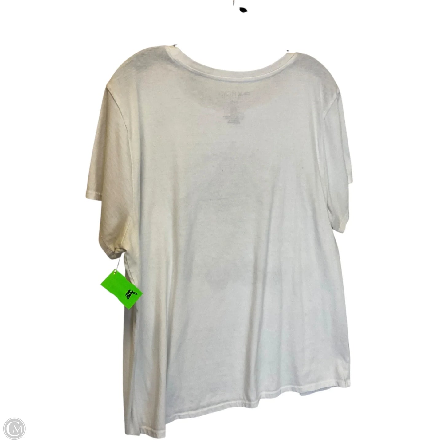 Top Short Sleeve By Clothes Mentor In White, Size: 2x