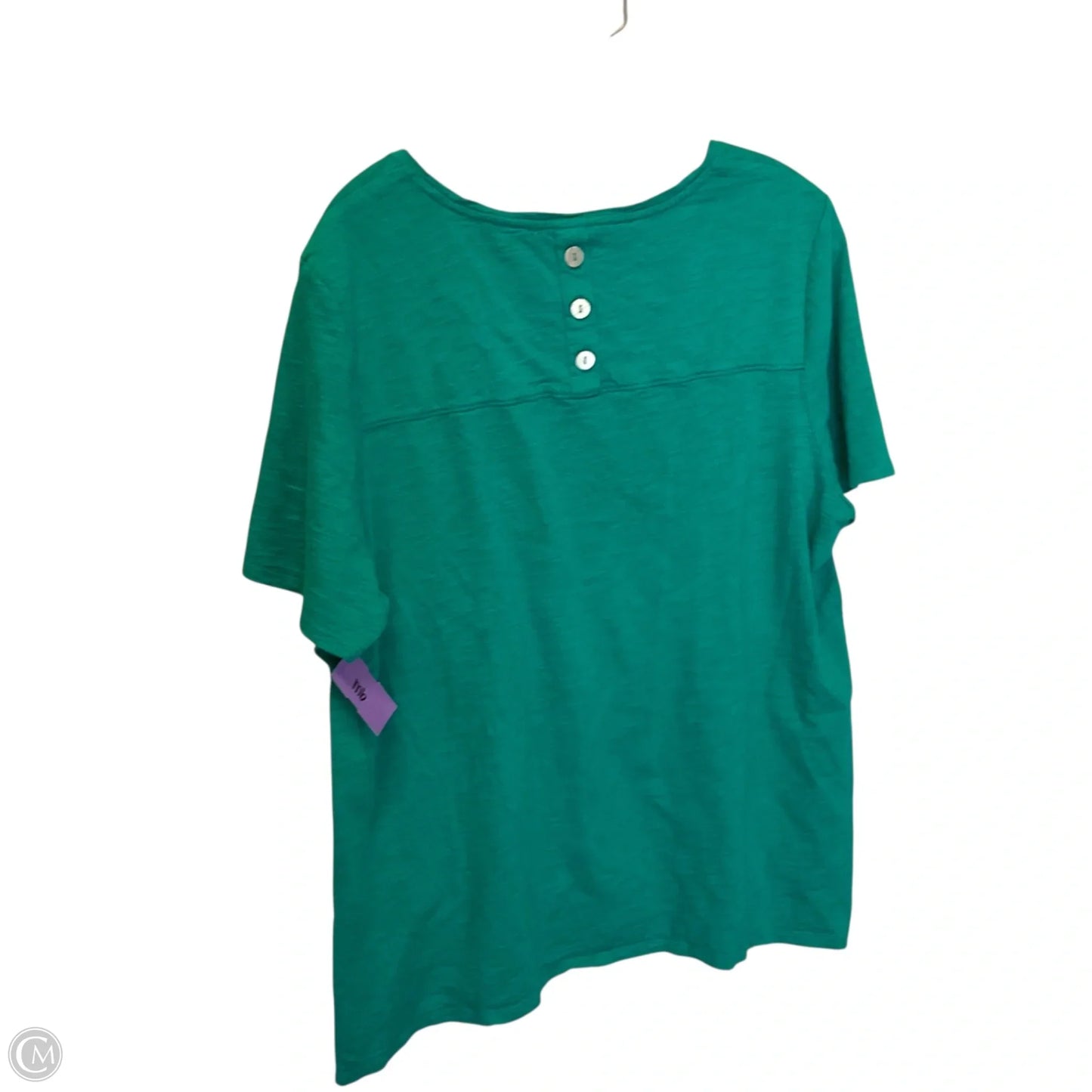 Top Short Sleeve Basic By Chicos In Teal, Size: Xl