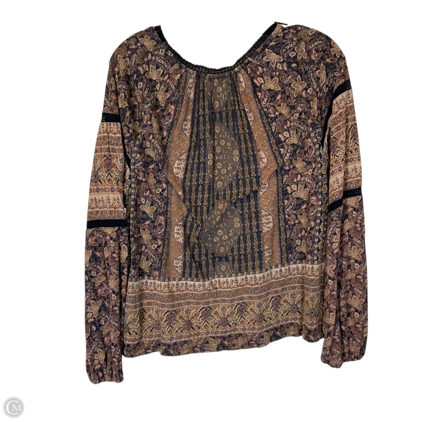 Top Long Sleeve By Lucky Brand In Brown, Size: M