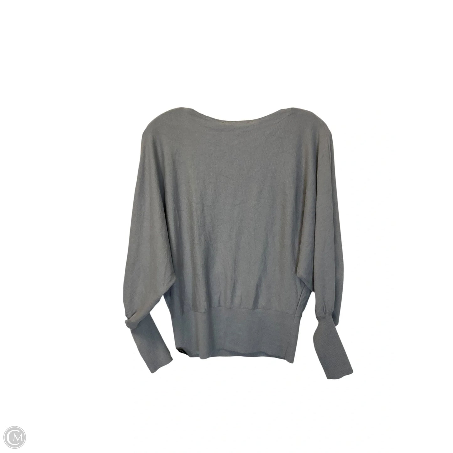 Top Long Sleeve Basic By Joan Vass In Grey, Size: M