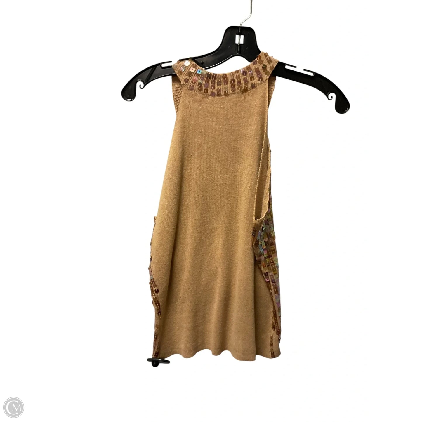 Top Sleeveless By Clothes Mentor In Tan, Size: L