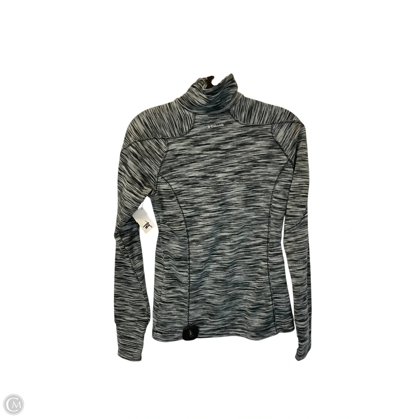 Athletic Top Long Sleeve Collar By Columbia In Grey, Size: Xs
