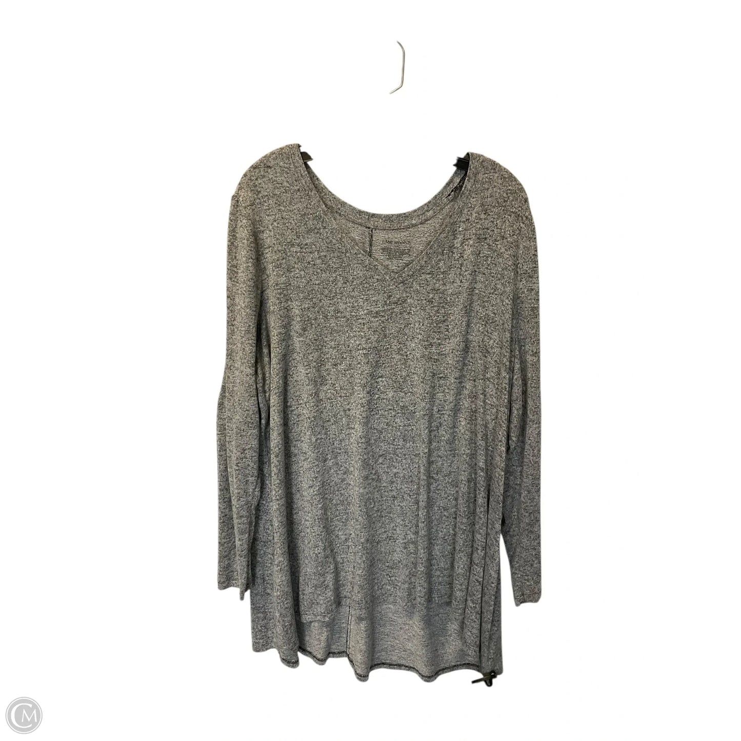 Top Long Sleeve Basic By Lane Bryant In Grey, Size: 3x