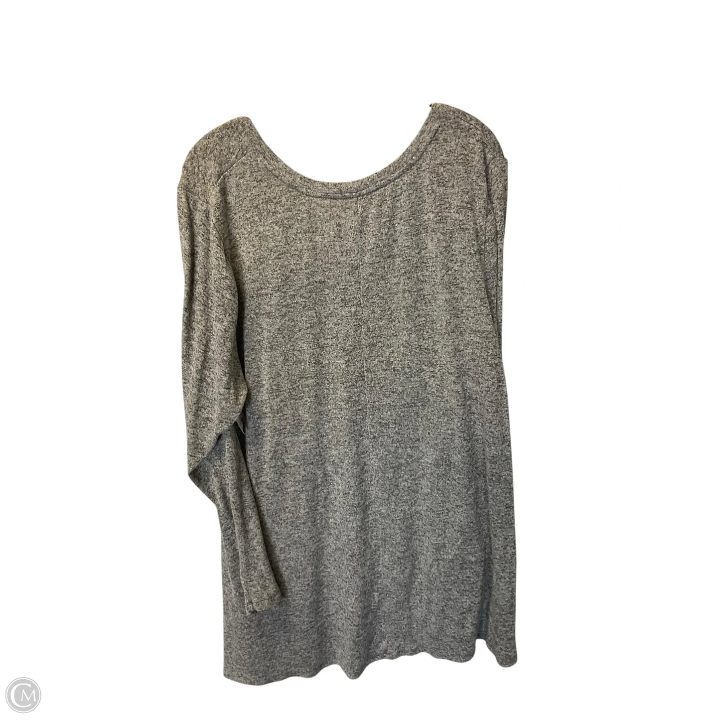 Top Long Sleeve Basic By Lane Bryant In Grey, Size: 3x