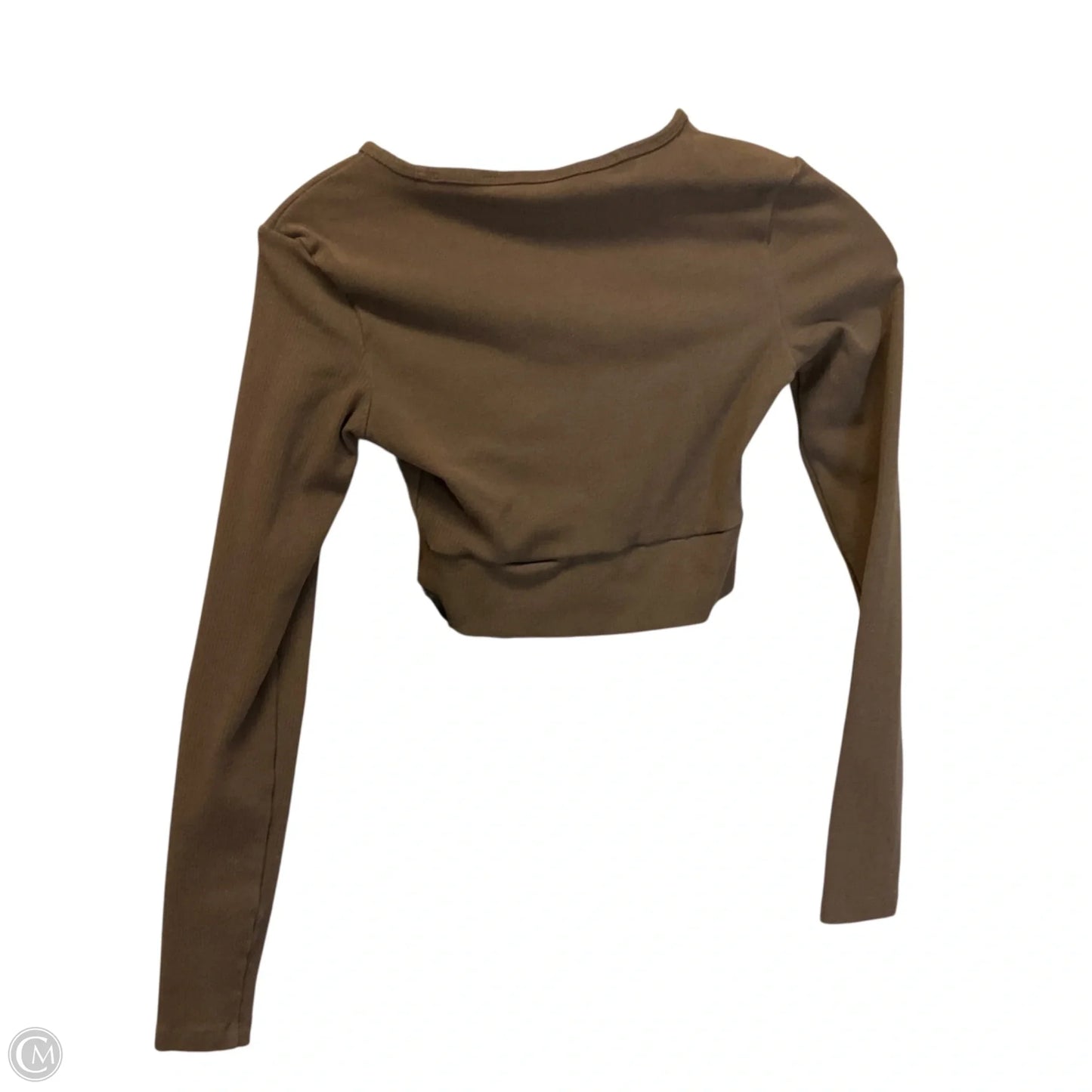 Top Long Sleeve By Adidas In Brown, Size: Xs