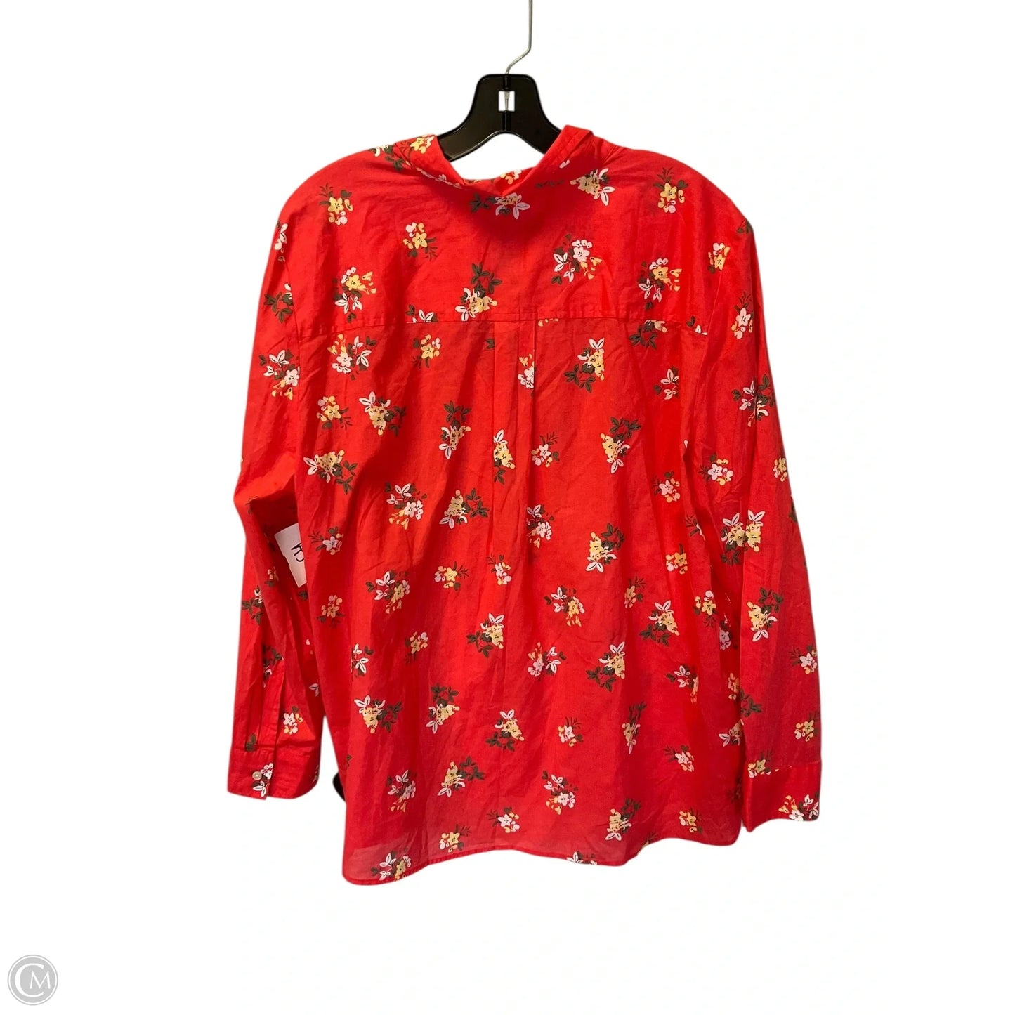 Top Long Sleeve Basic By Loft In Red, Size: Xl